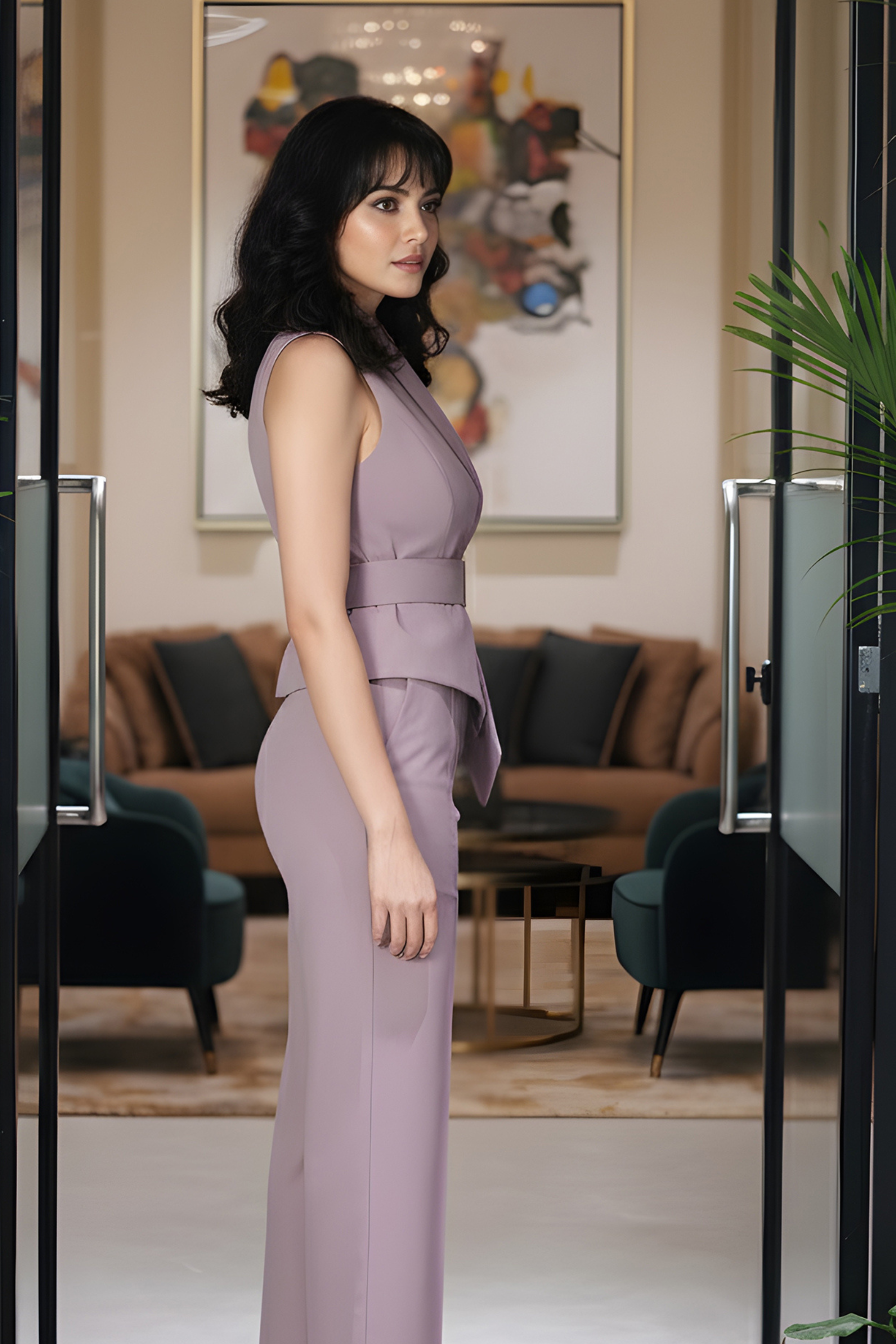 Salmon Pink Waist Coat