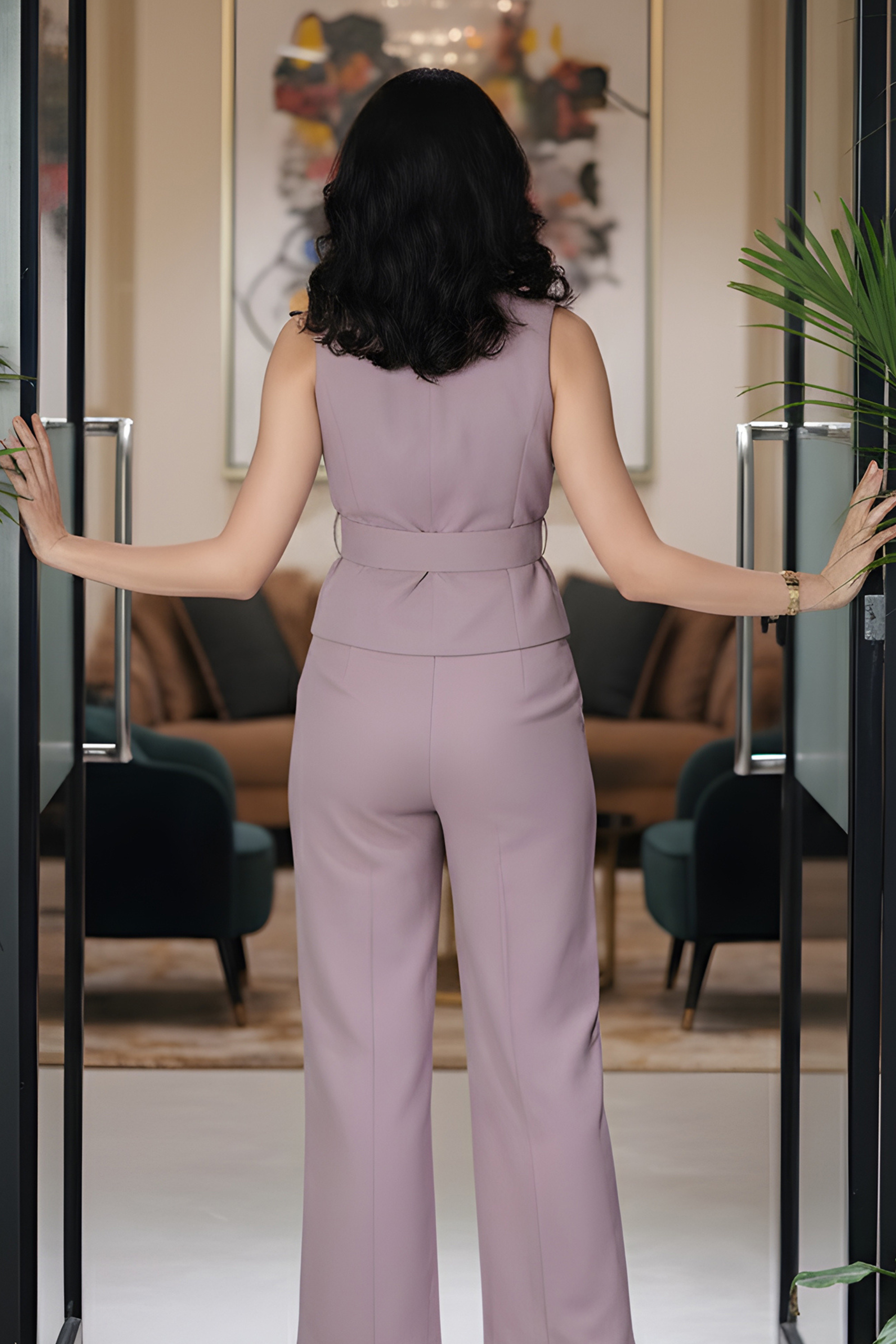 Salmon Pink Waist Coat