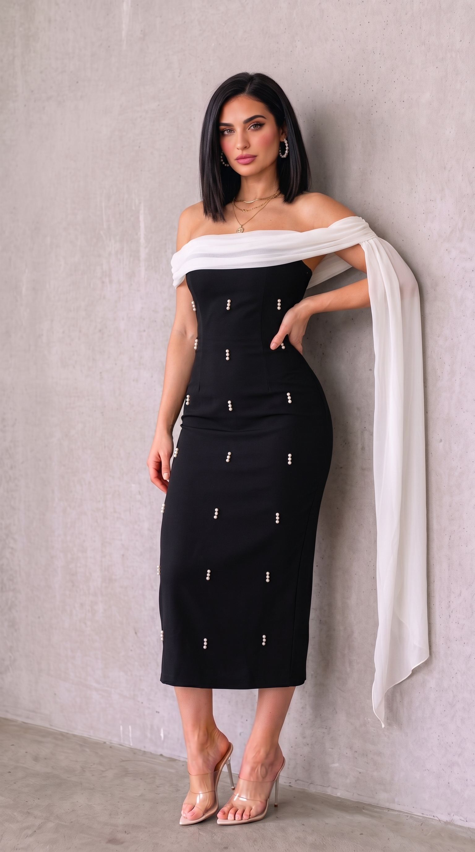 Black Drape Dress