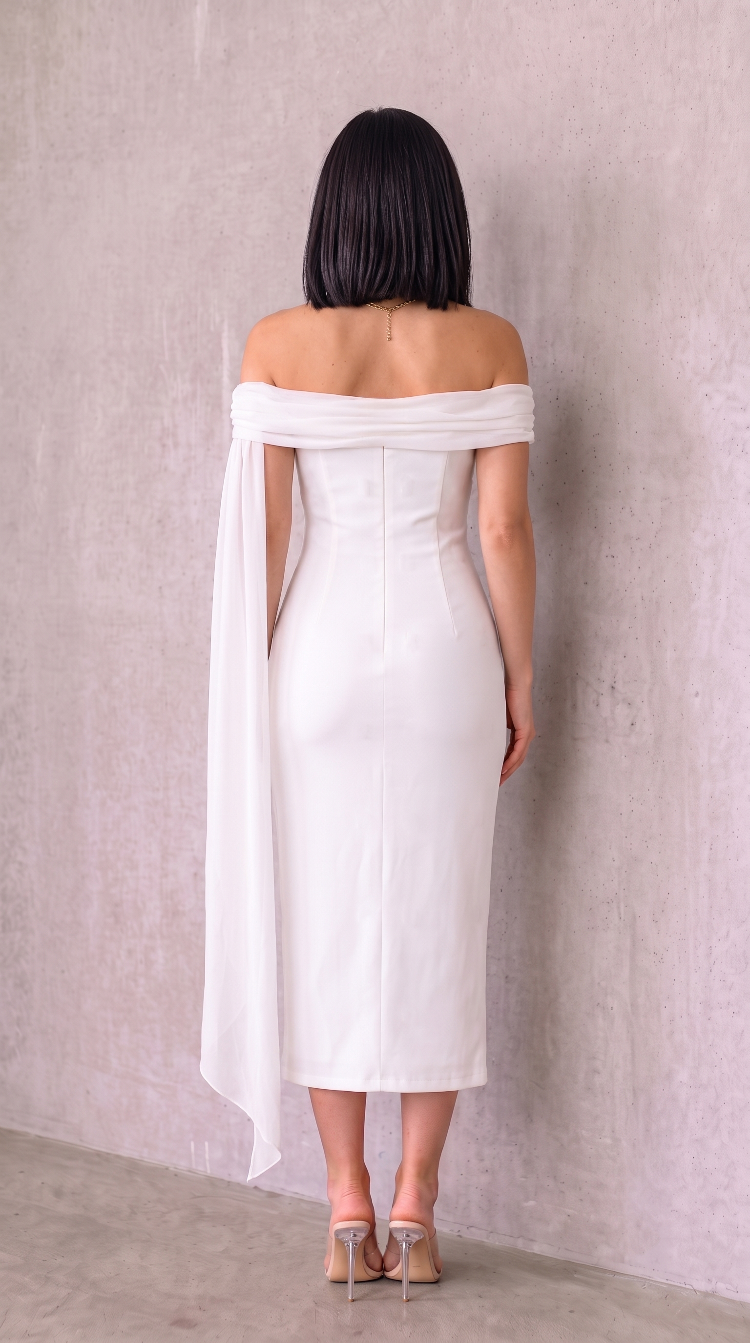 Ivory Drape Dress