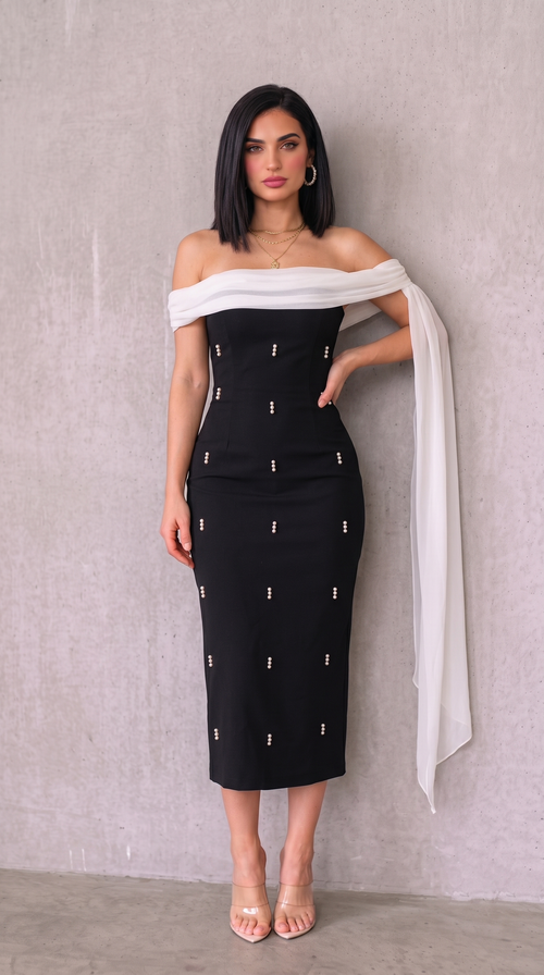 Black Drape Dress