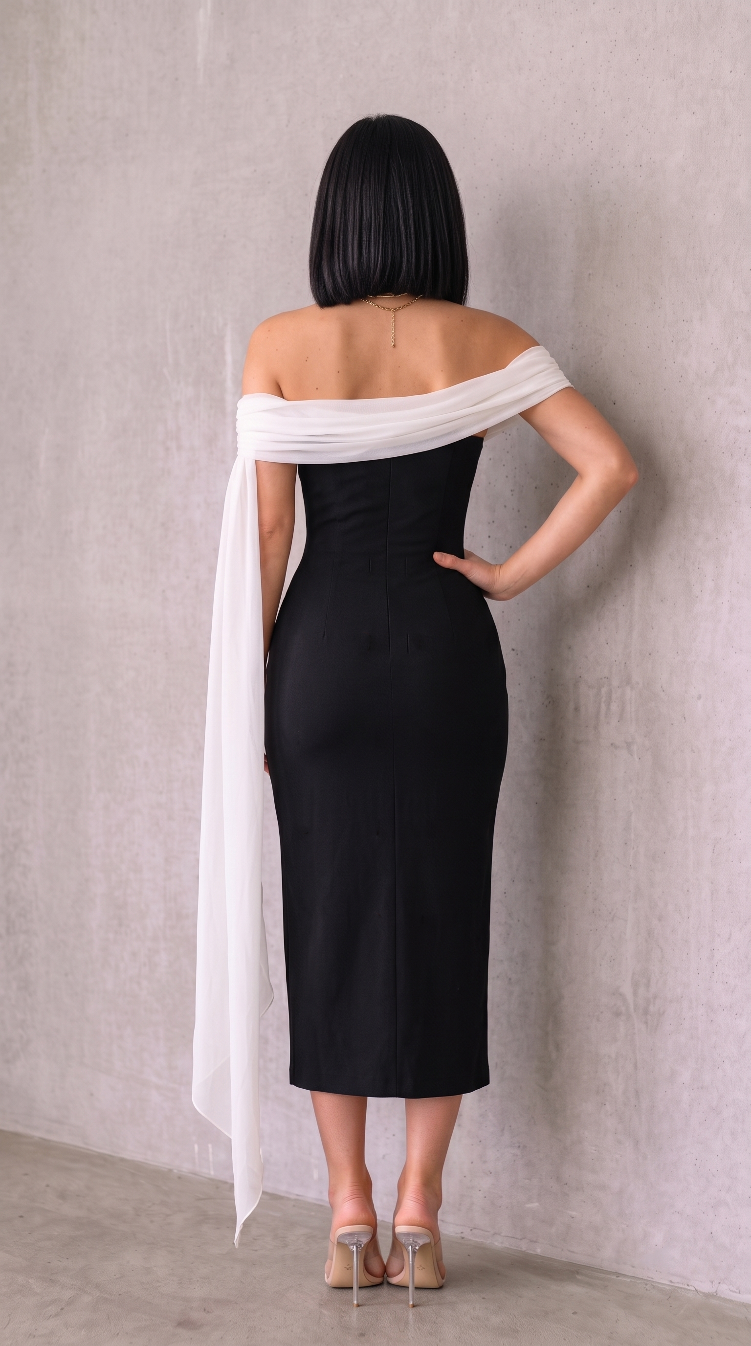 Black Drape Dress