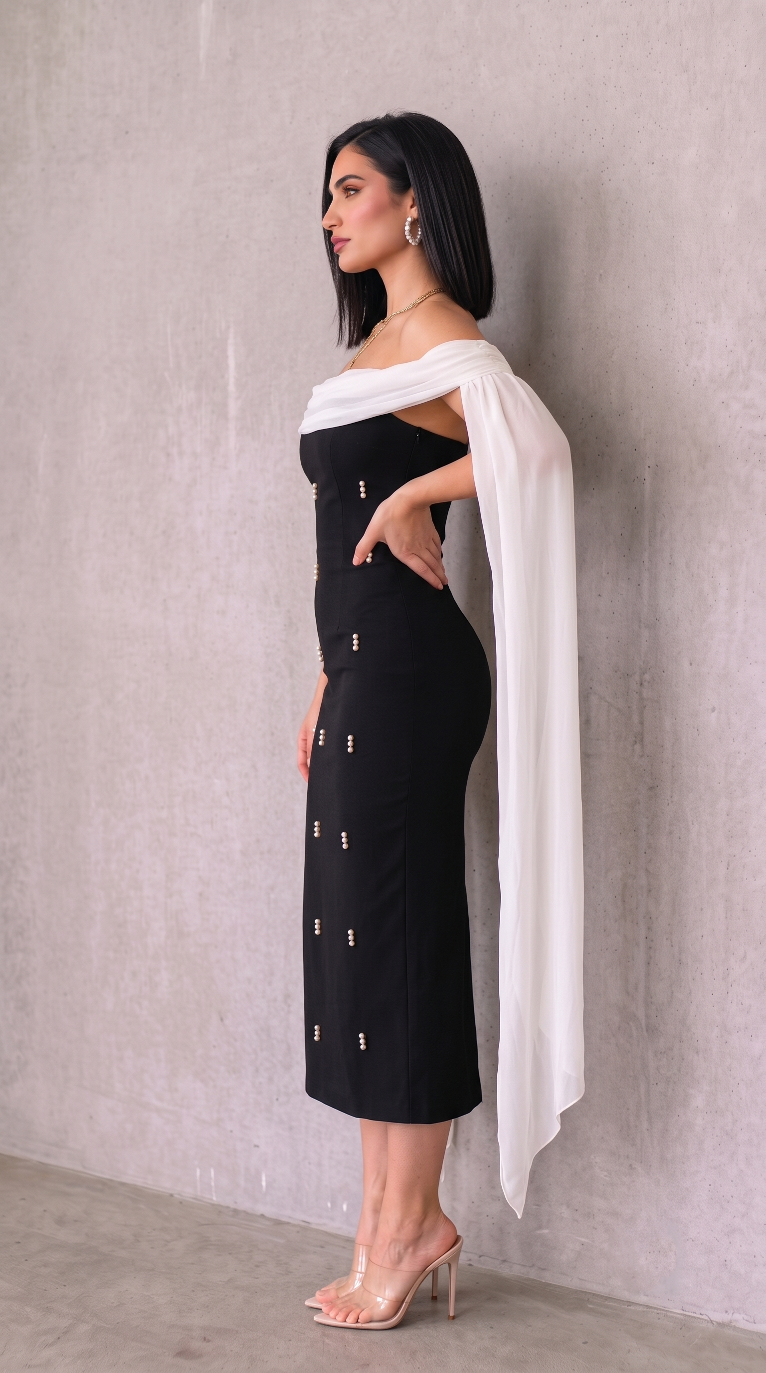 Black Drape Dress