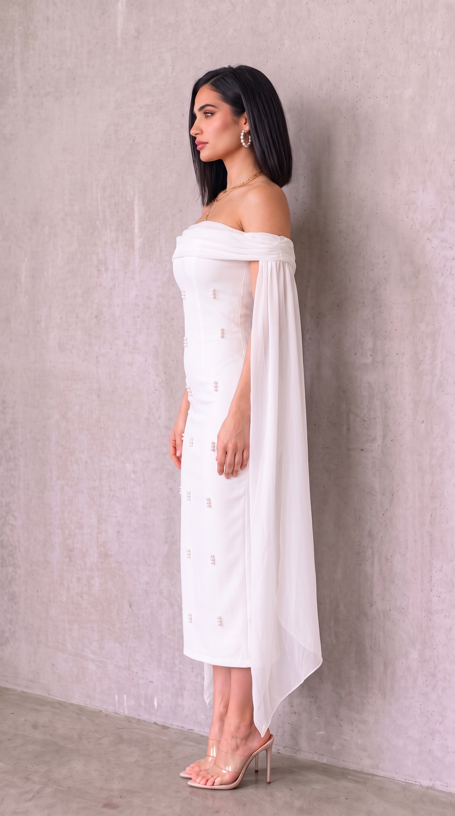 Ivory Drape Dress