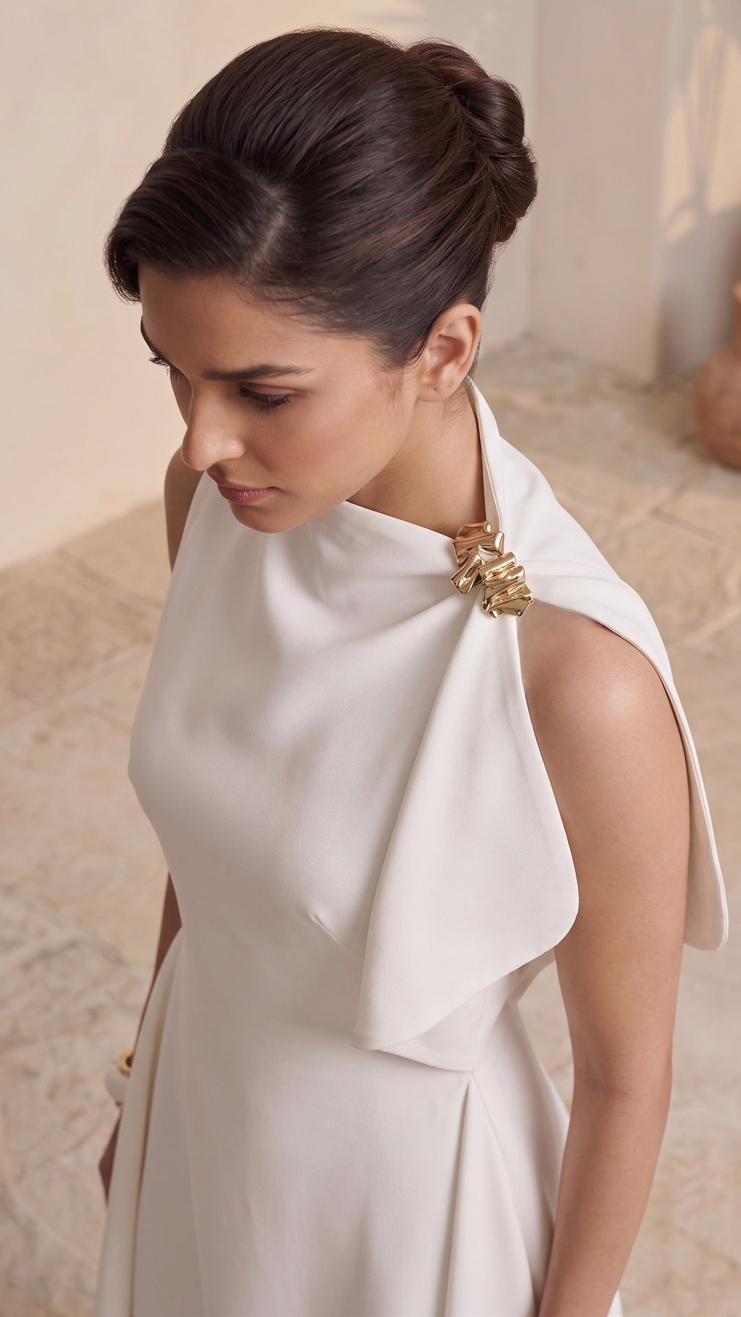 Ivory Muse Asymmetric Dress