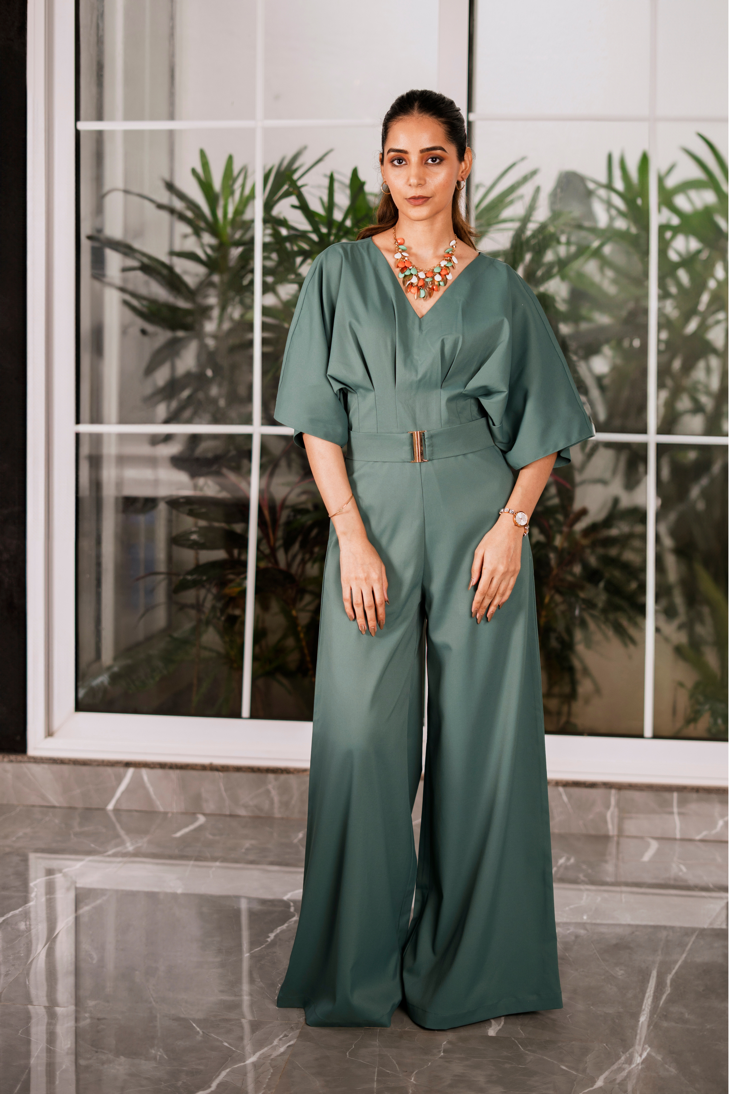 Sea-Green Jumpsuit – Serenity in Style