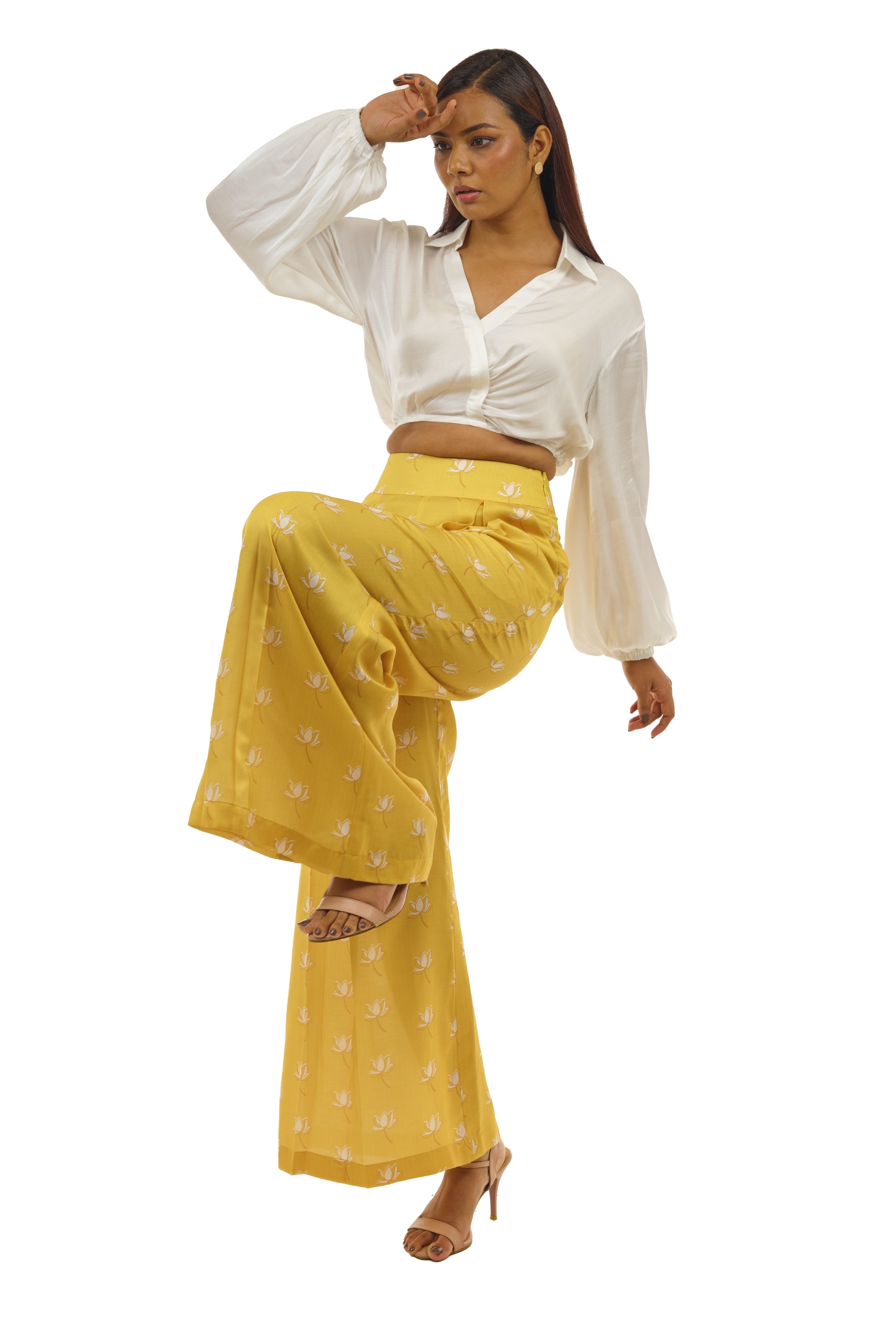 White and Mango yellow co-ord set