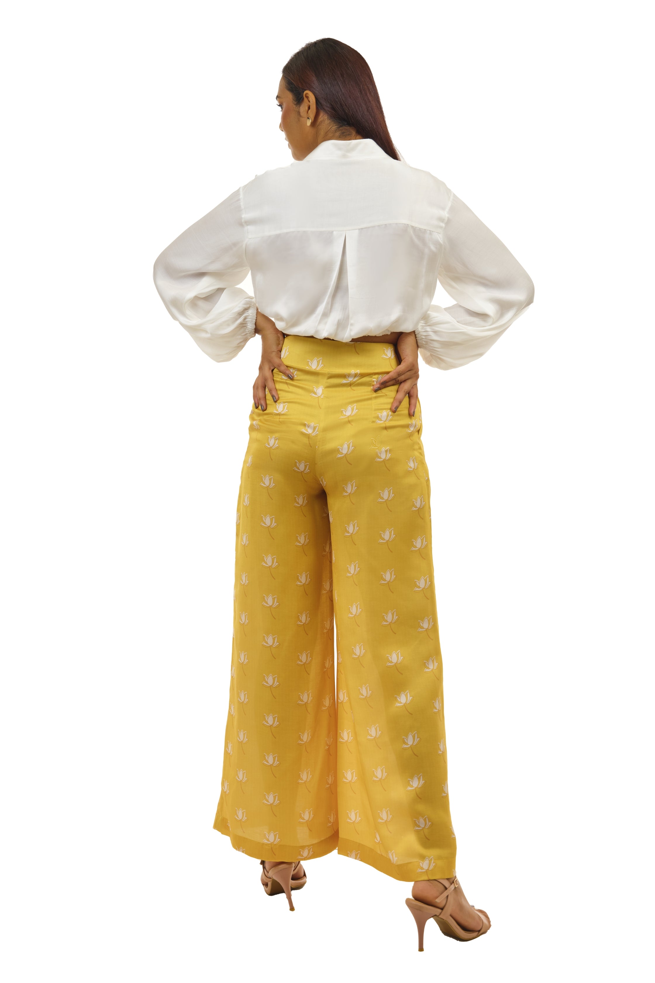 White and Mango yellow co-ord set