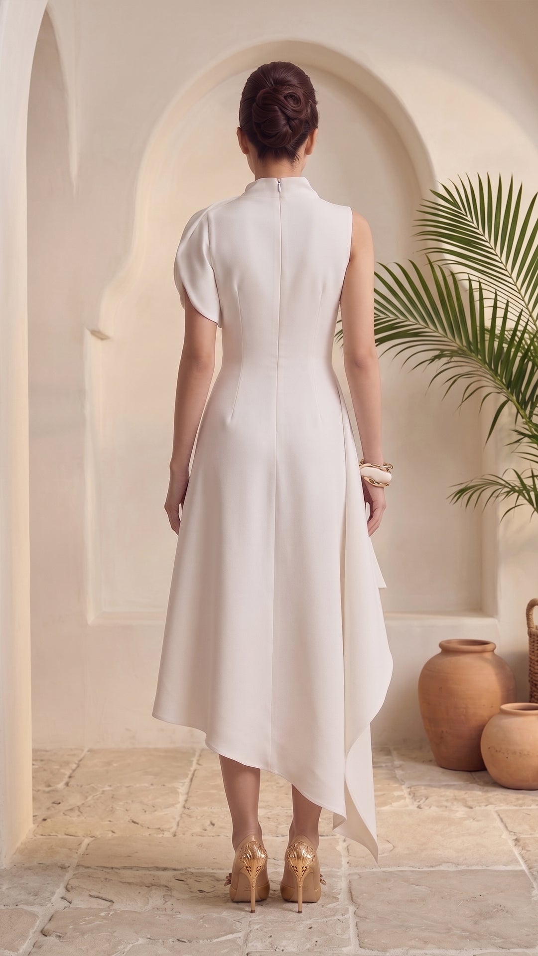 Ivory Muse Asymmetric Dress
