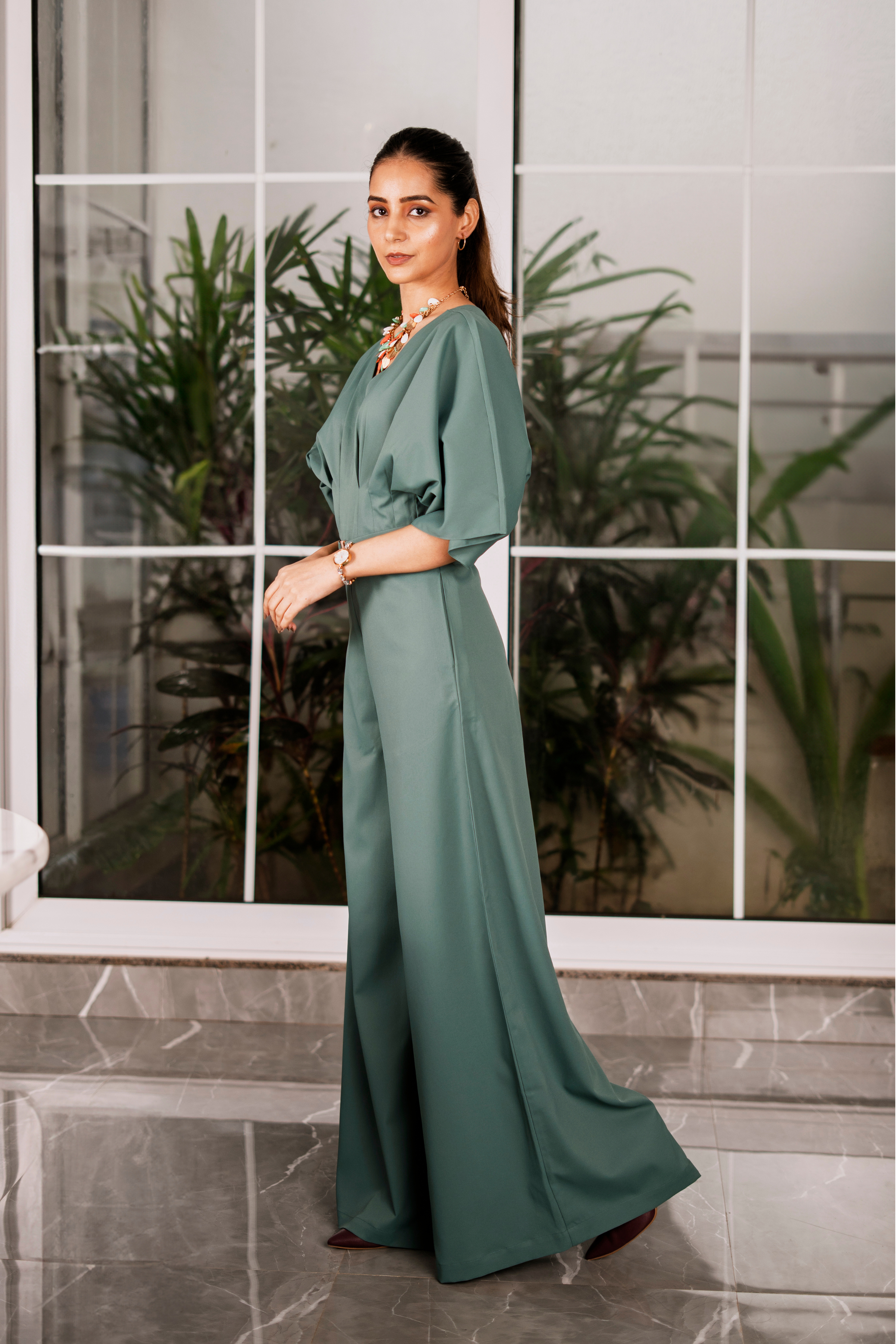 Sea-Green Jumpsuit – Serenity in Style
