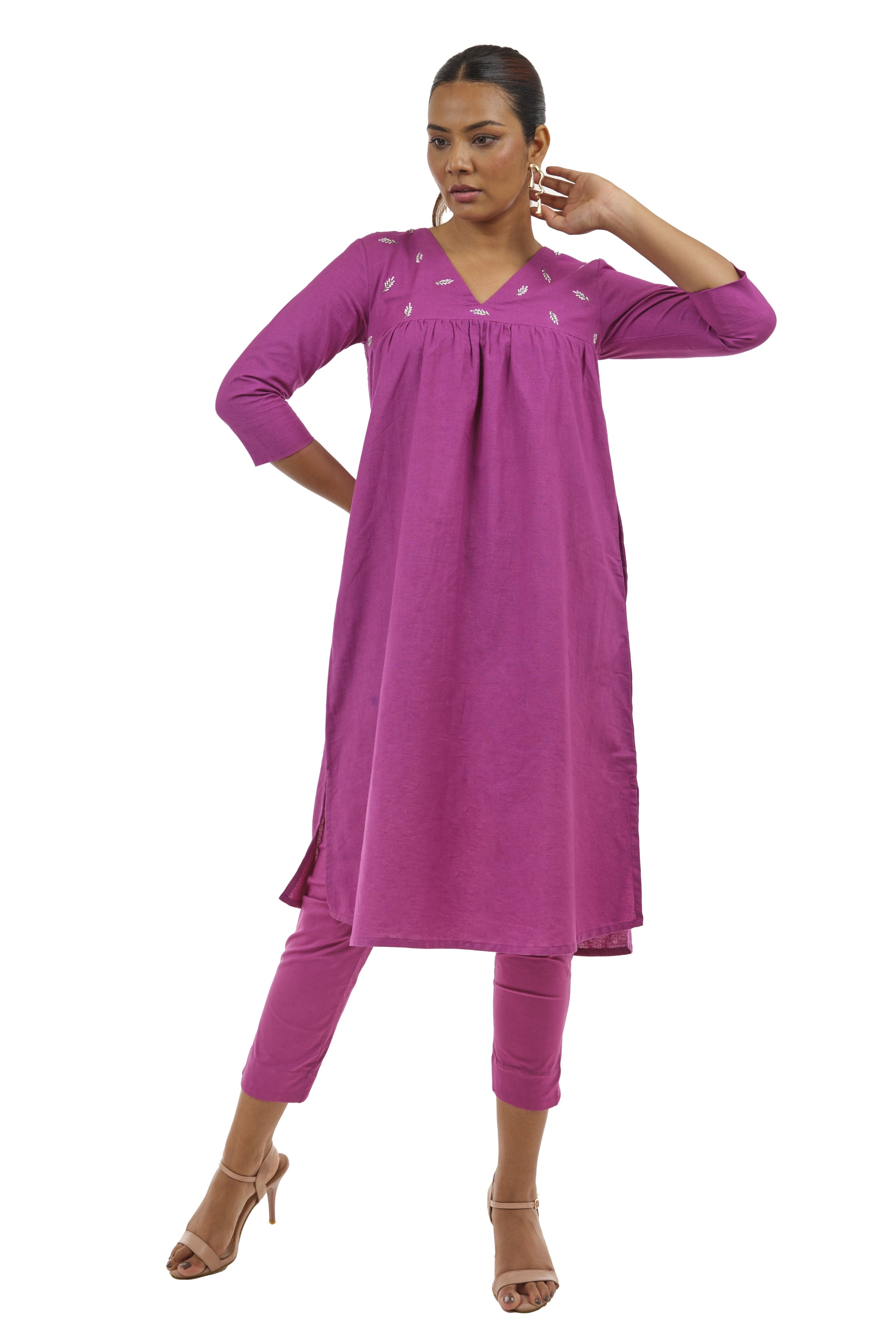 Purple Kurta Set