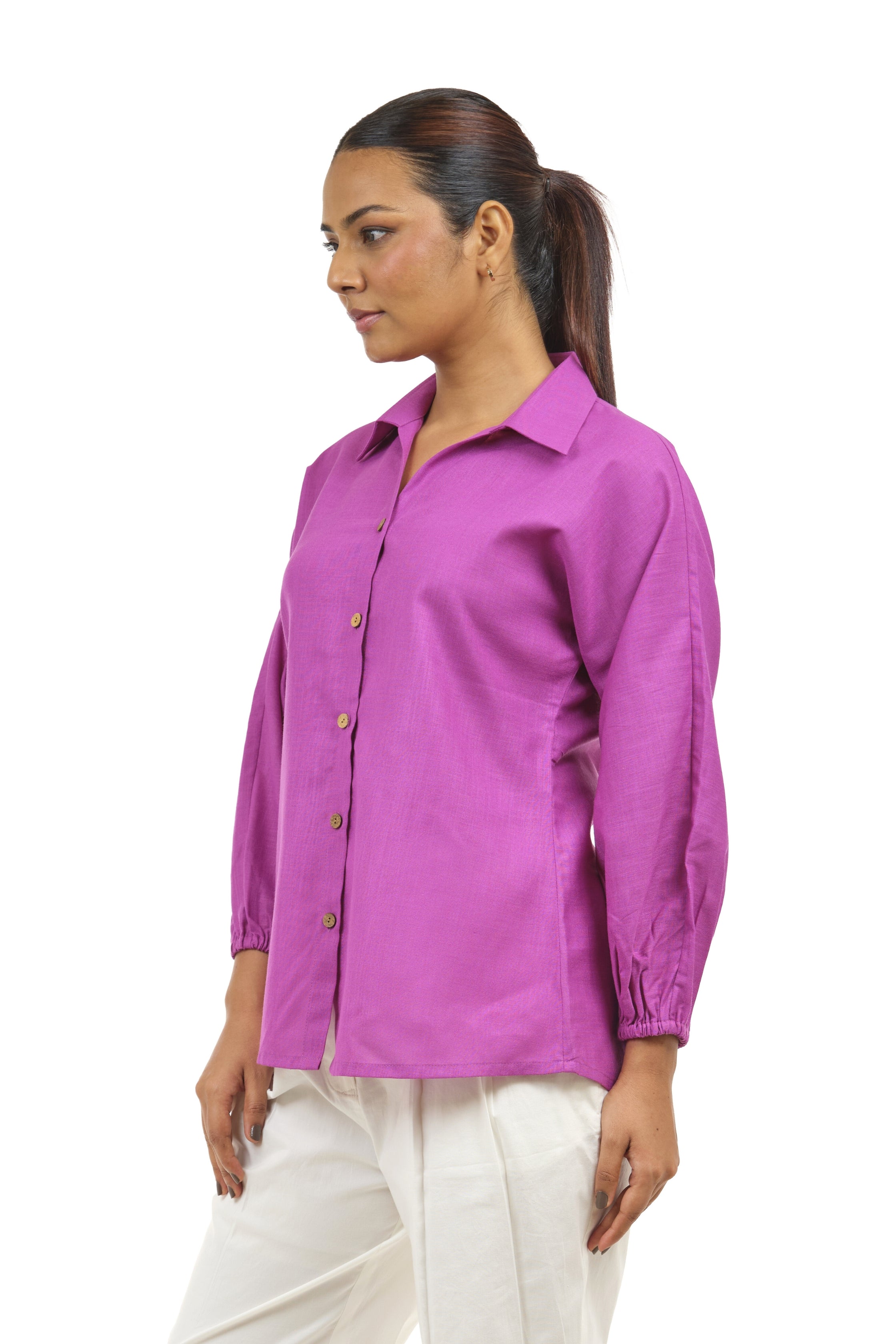 Purple Linen Shirt