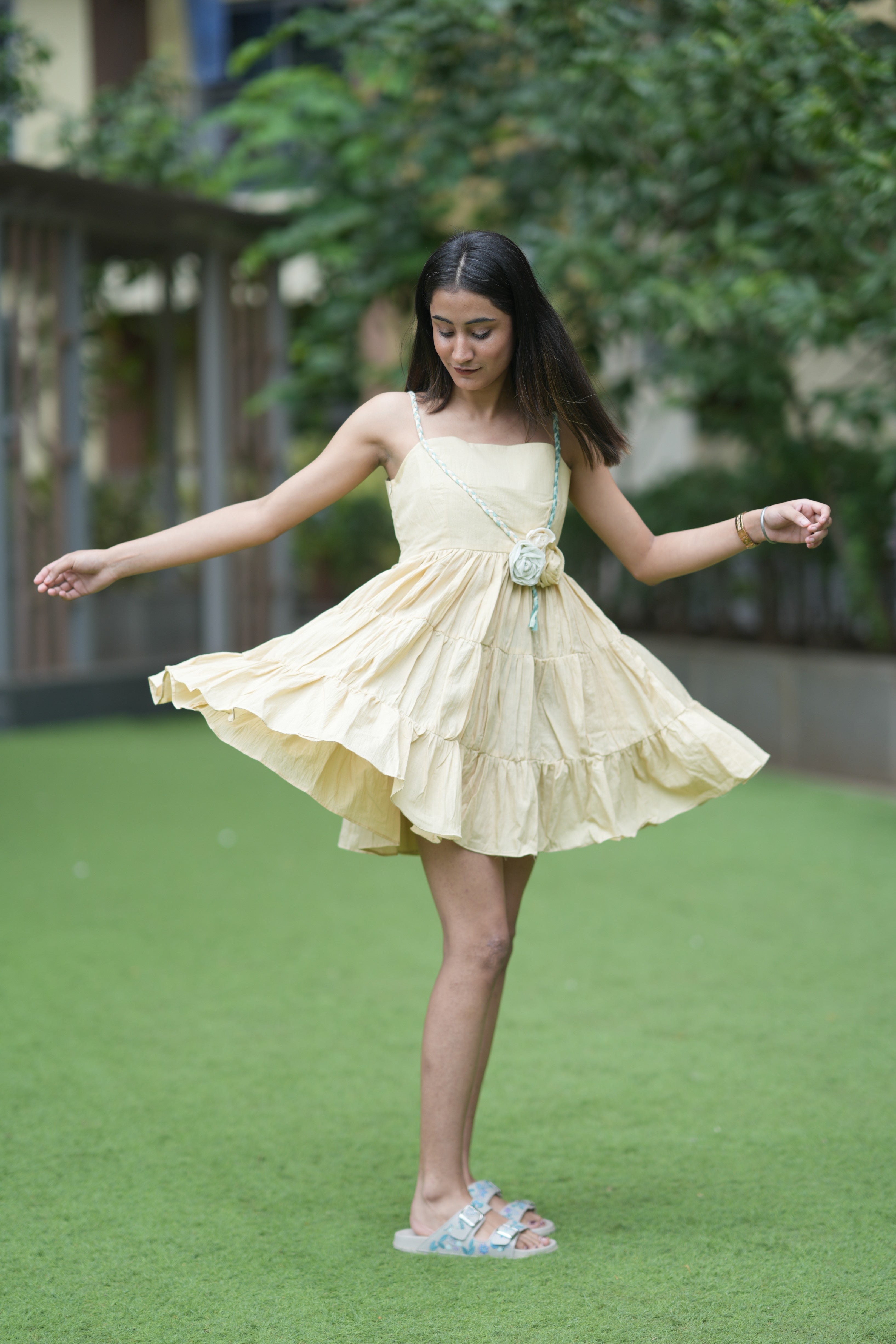 Light yellow with braids