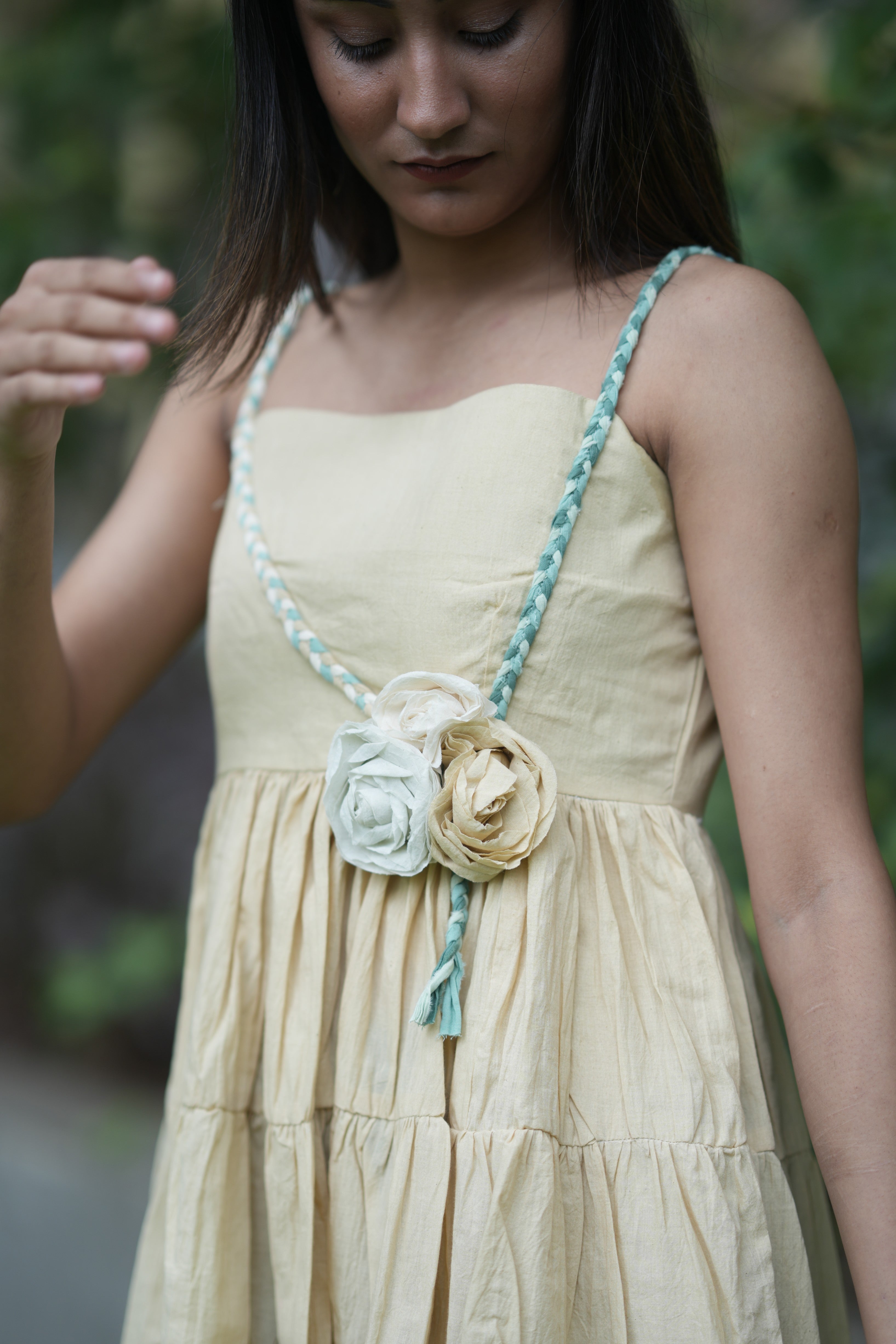 Light yellow with braids