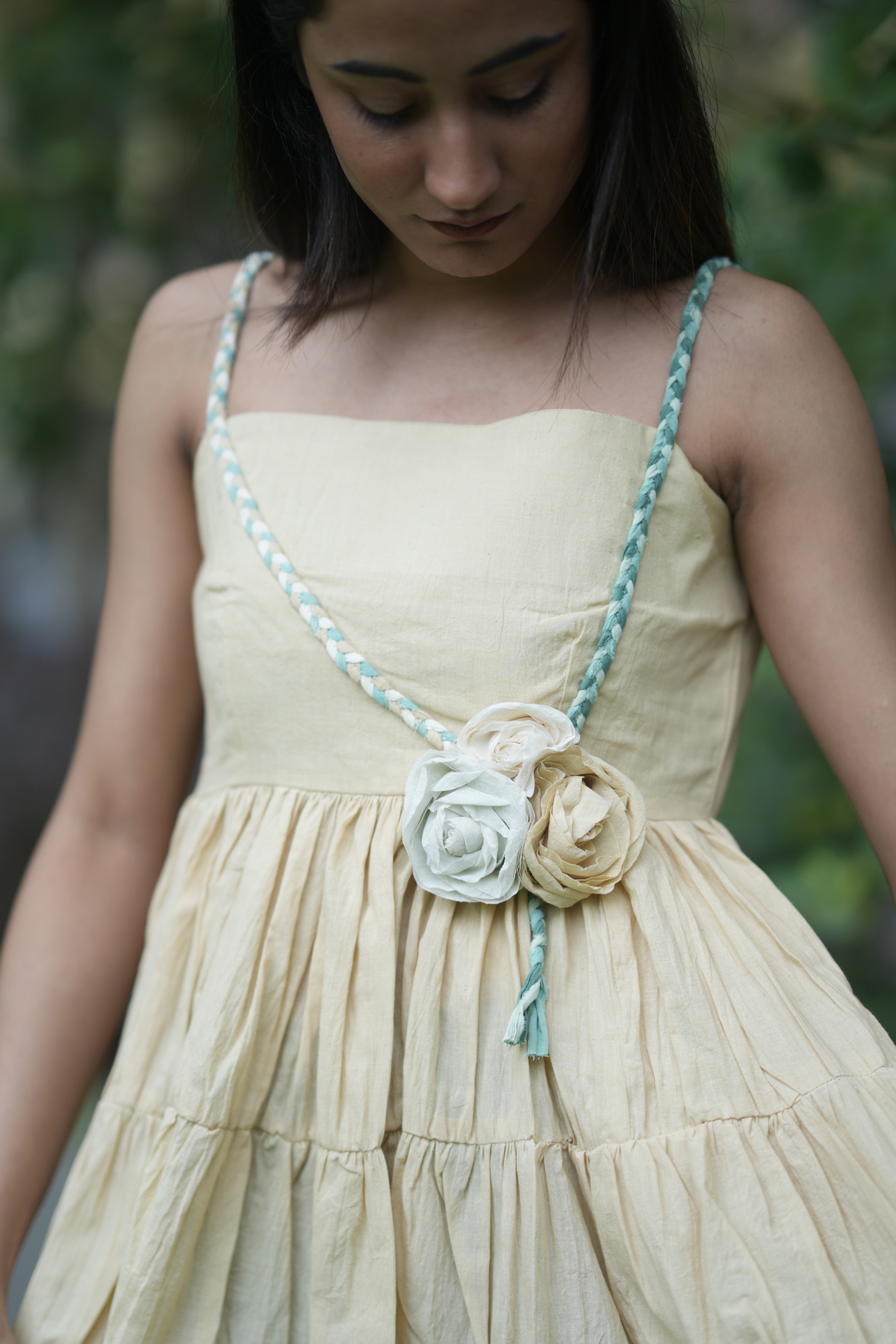 Light yellow with braids