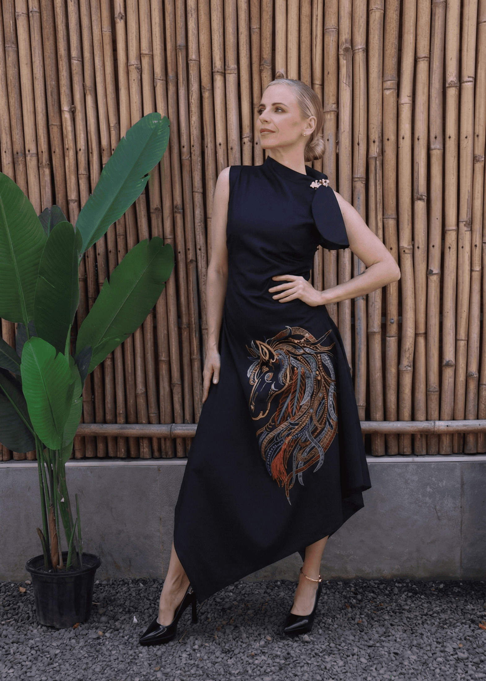 The Ashva Motion Dress - Black