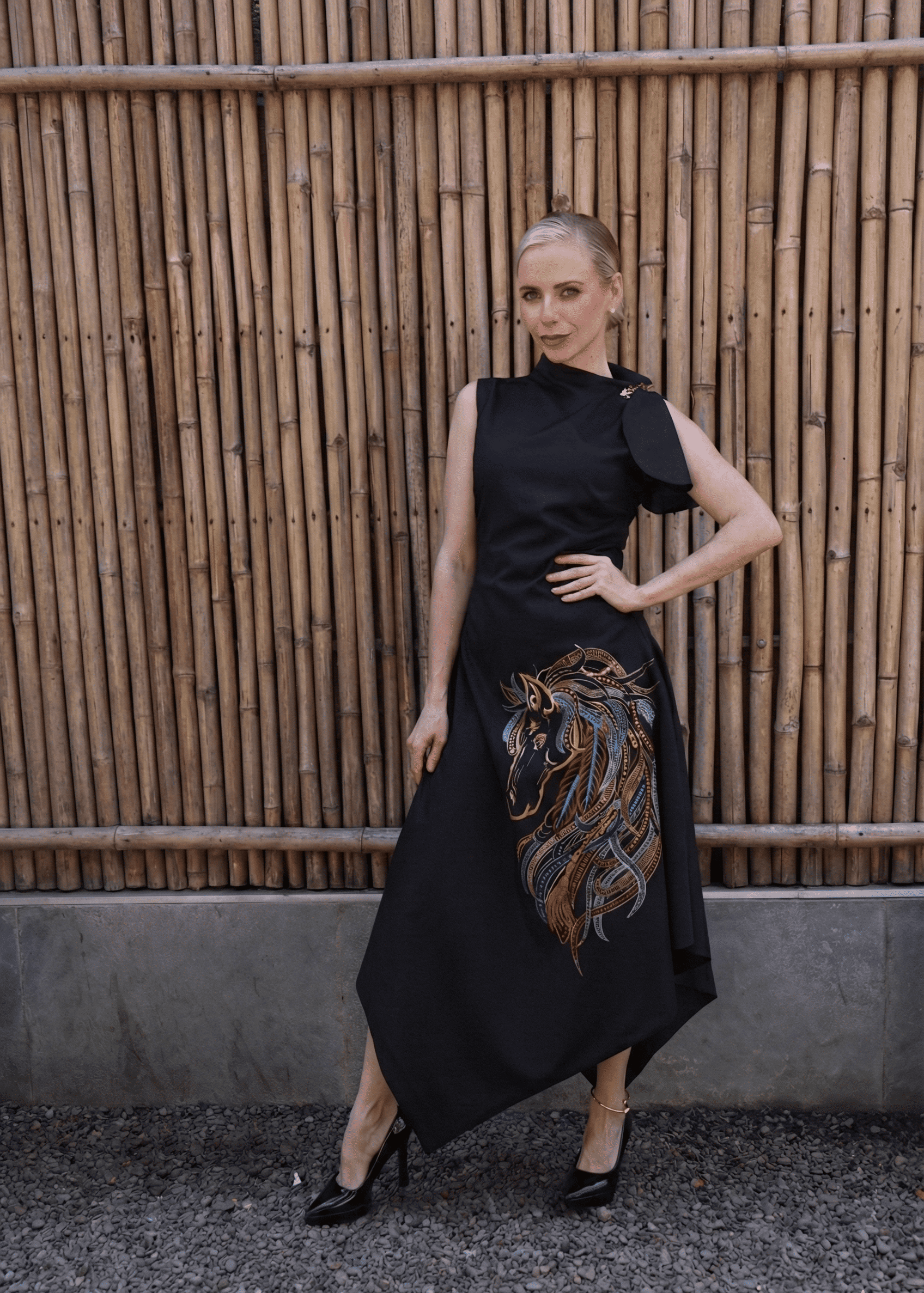 The Ashva Motion Dress - Black