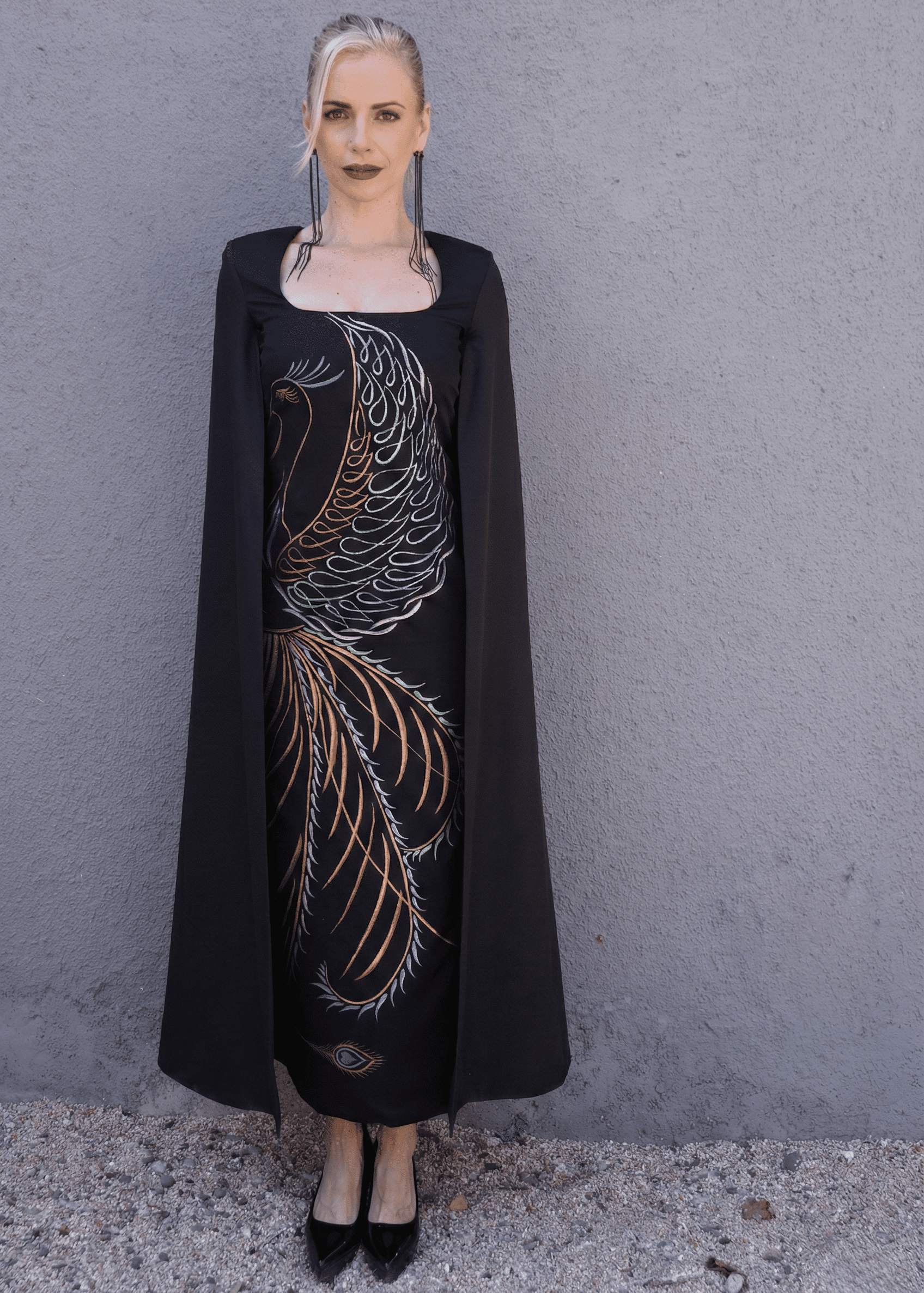 The Mayura Cape Dress
