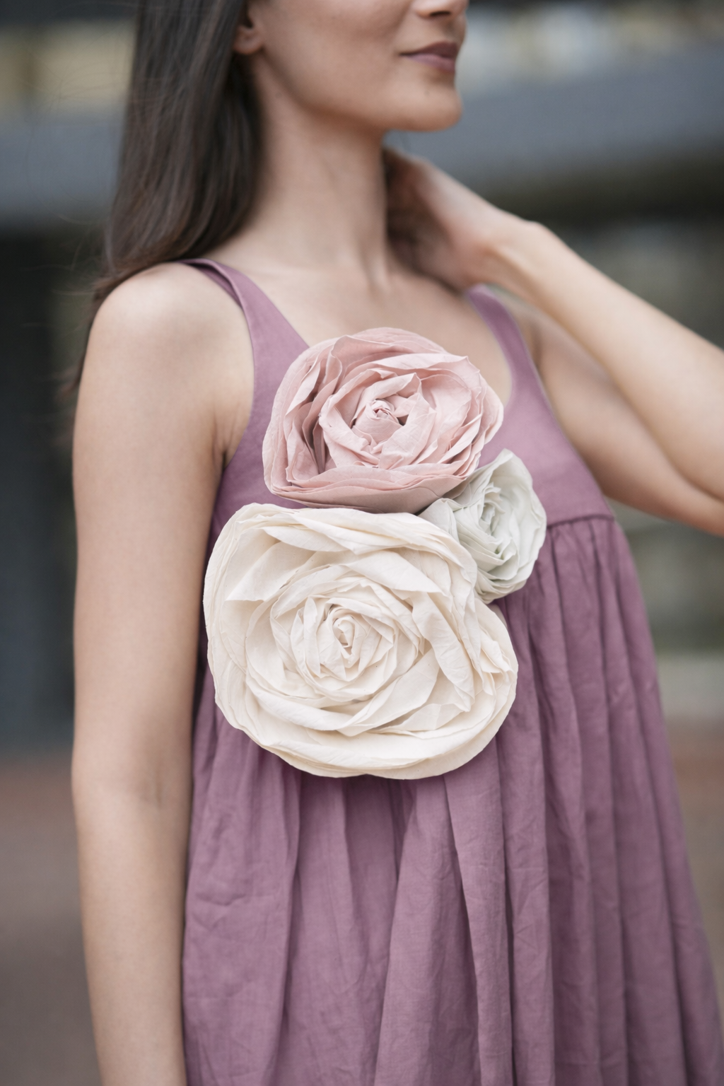 Dusty Purple with 3 roses