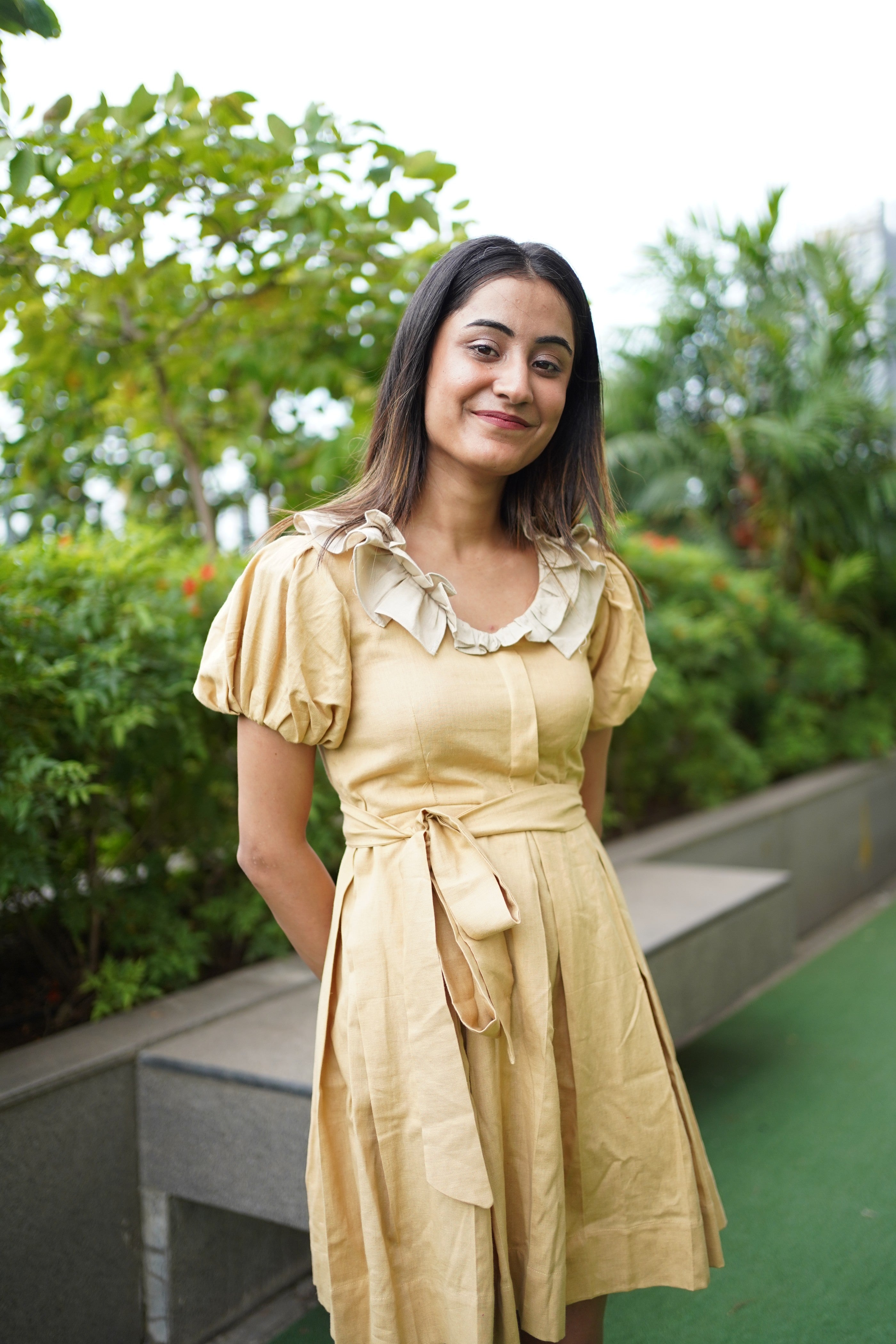 Vintage yellow khadi