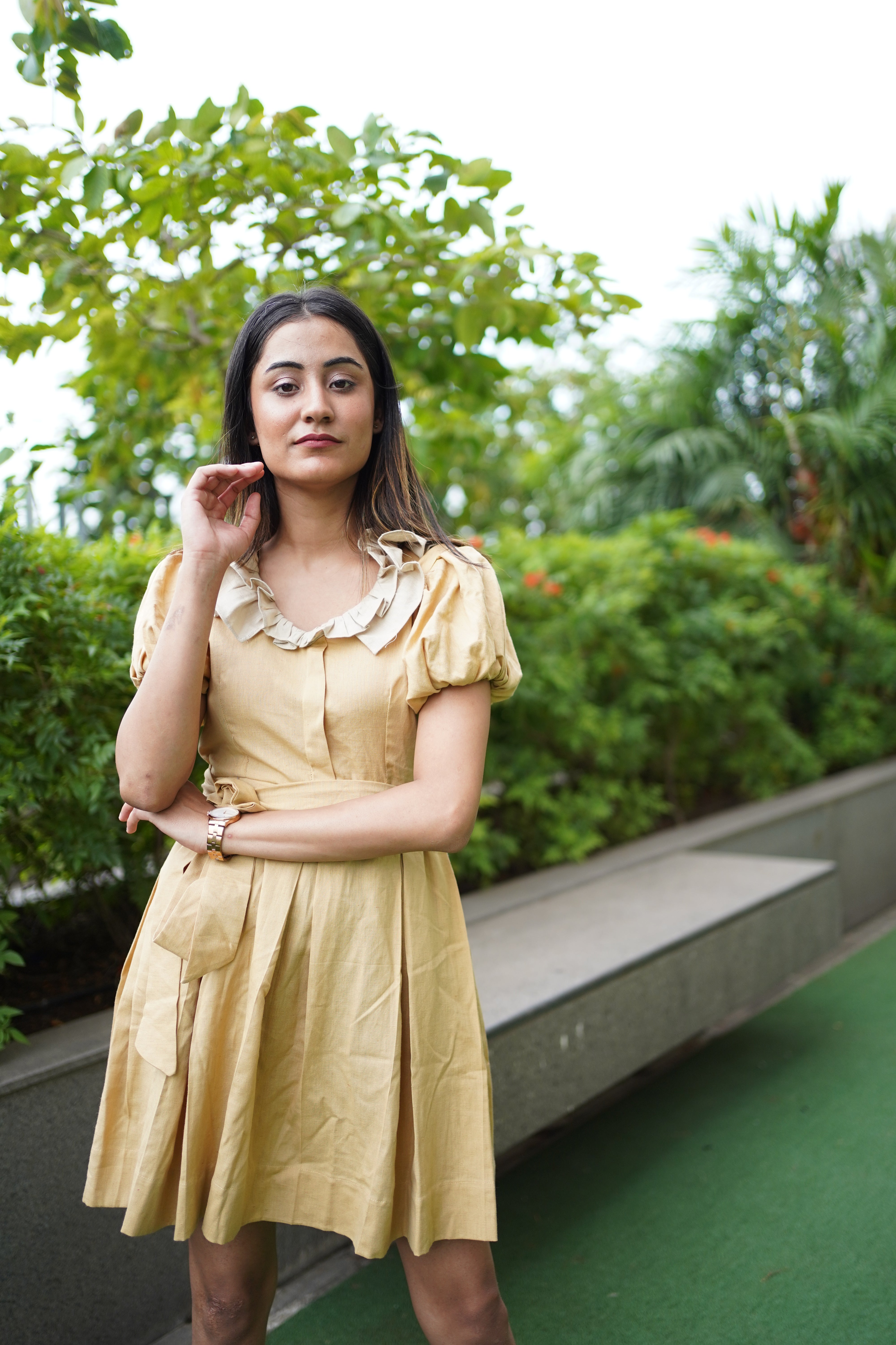 Vintage yellow khadi