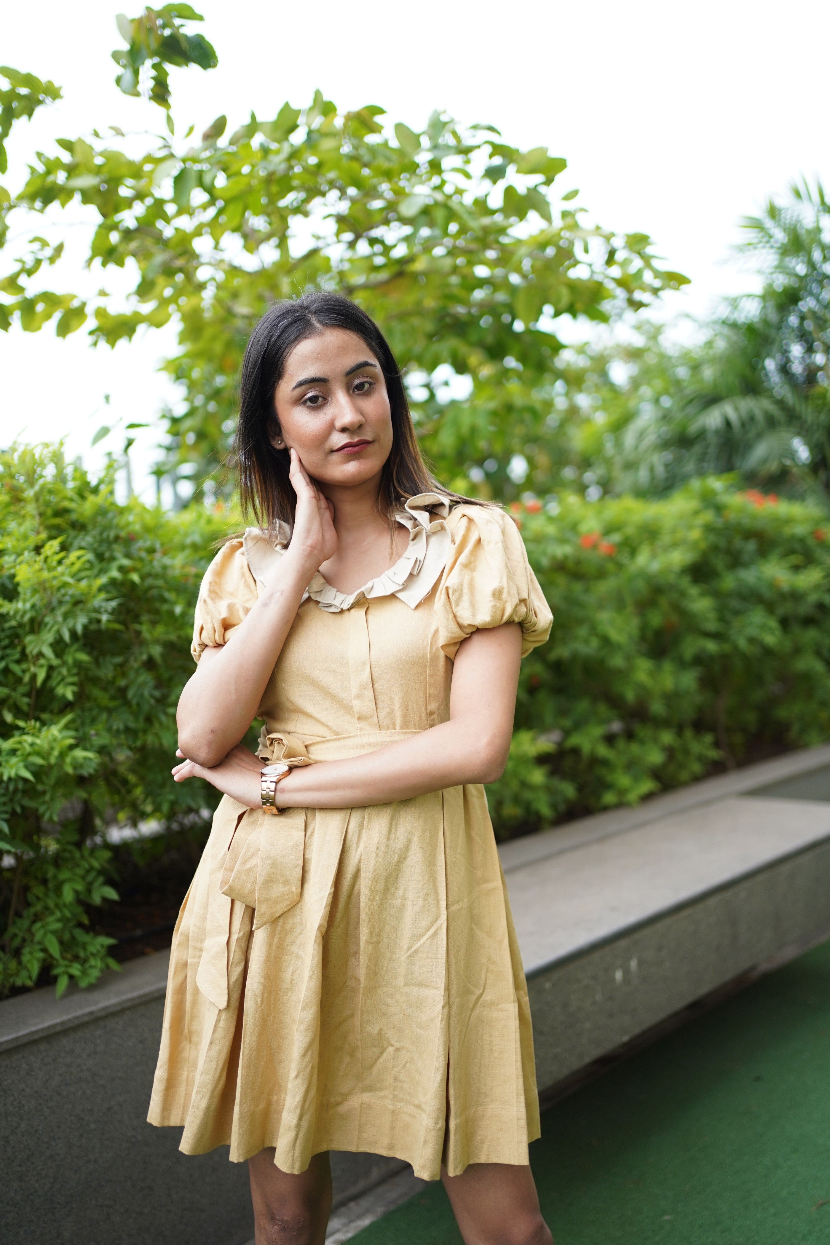 Vintage yellow khadi