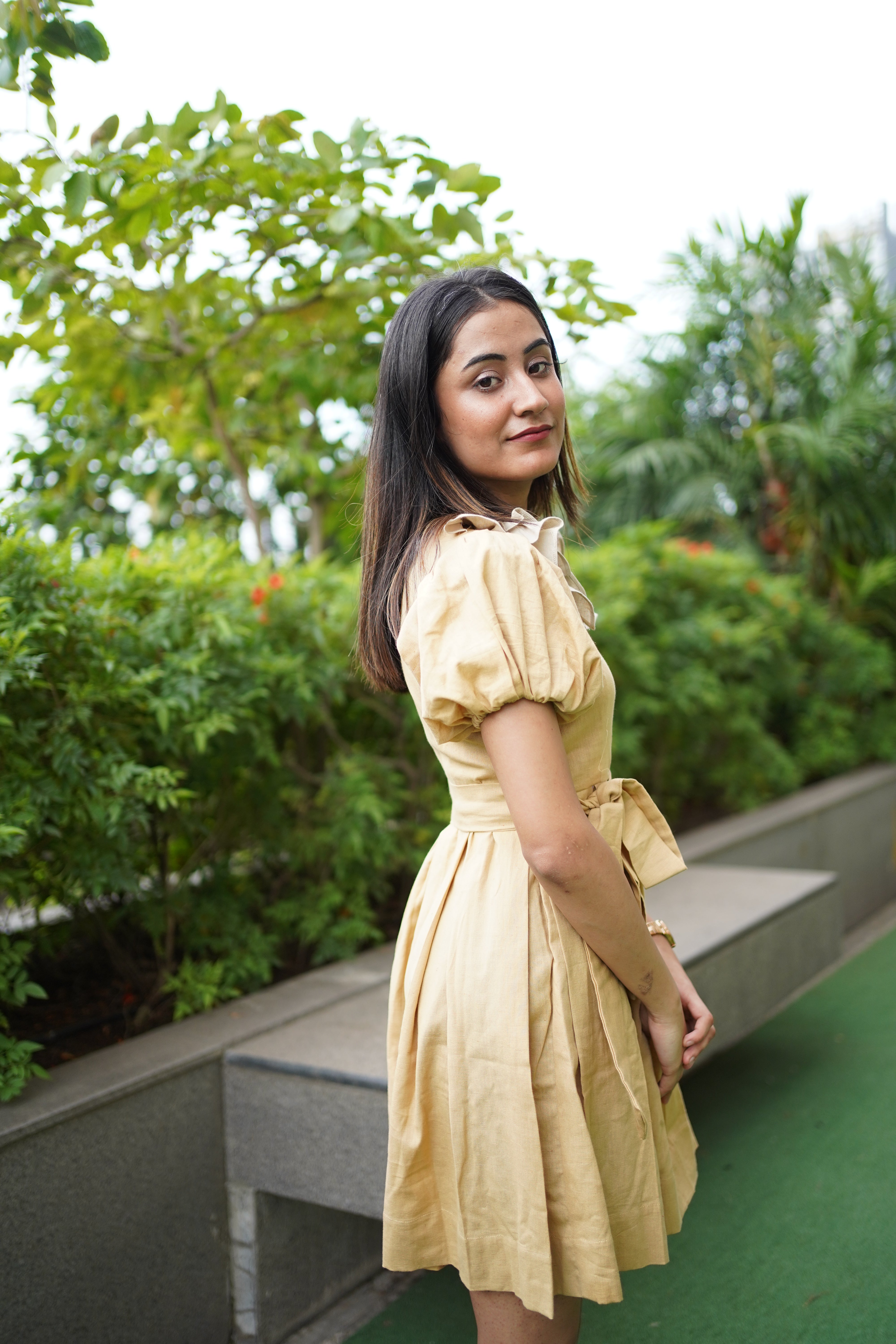 Vintage yellow khadi