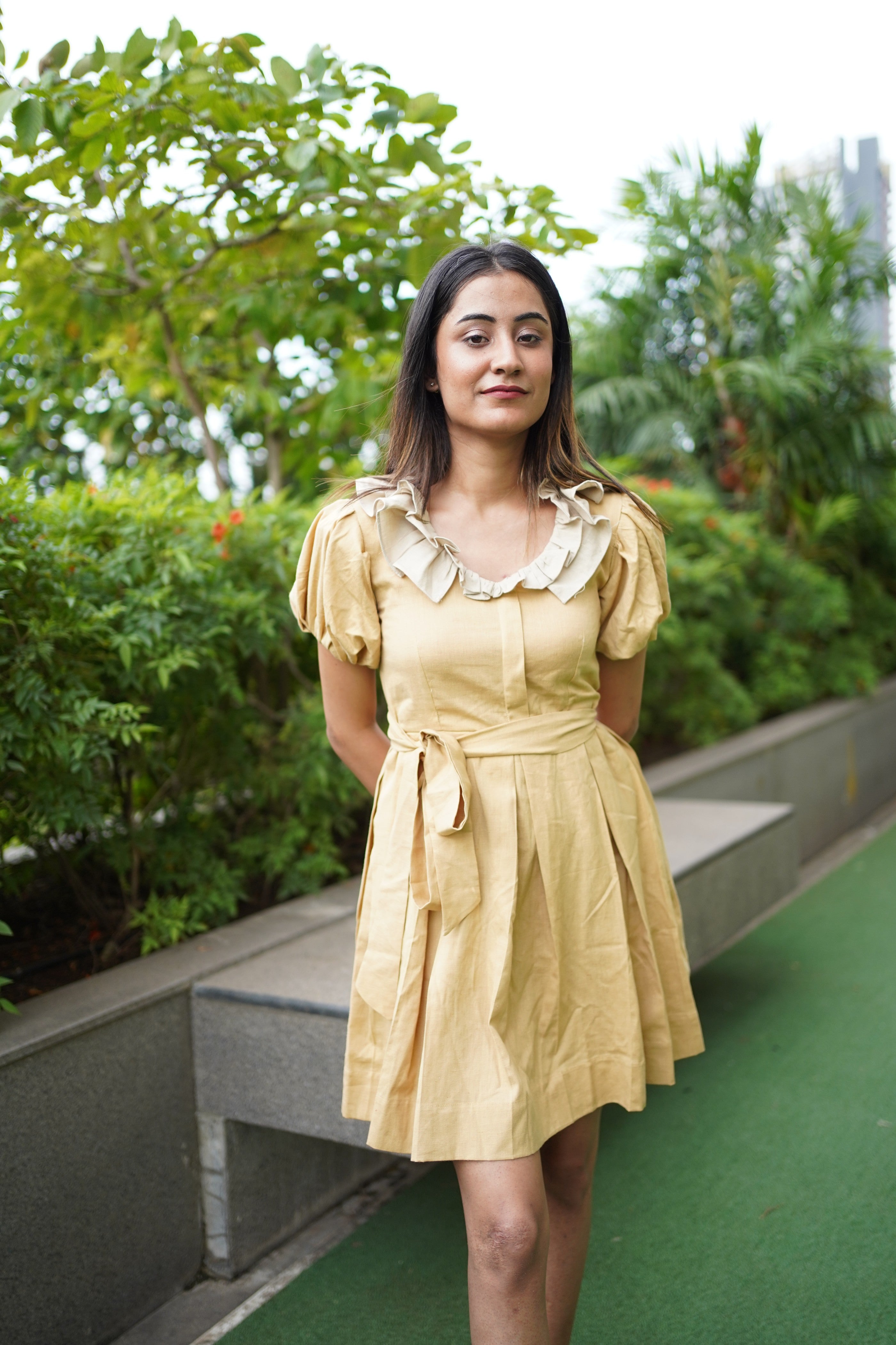 Vintage yellow khadi