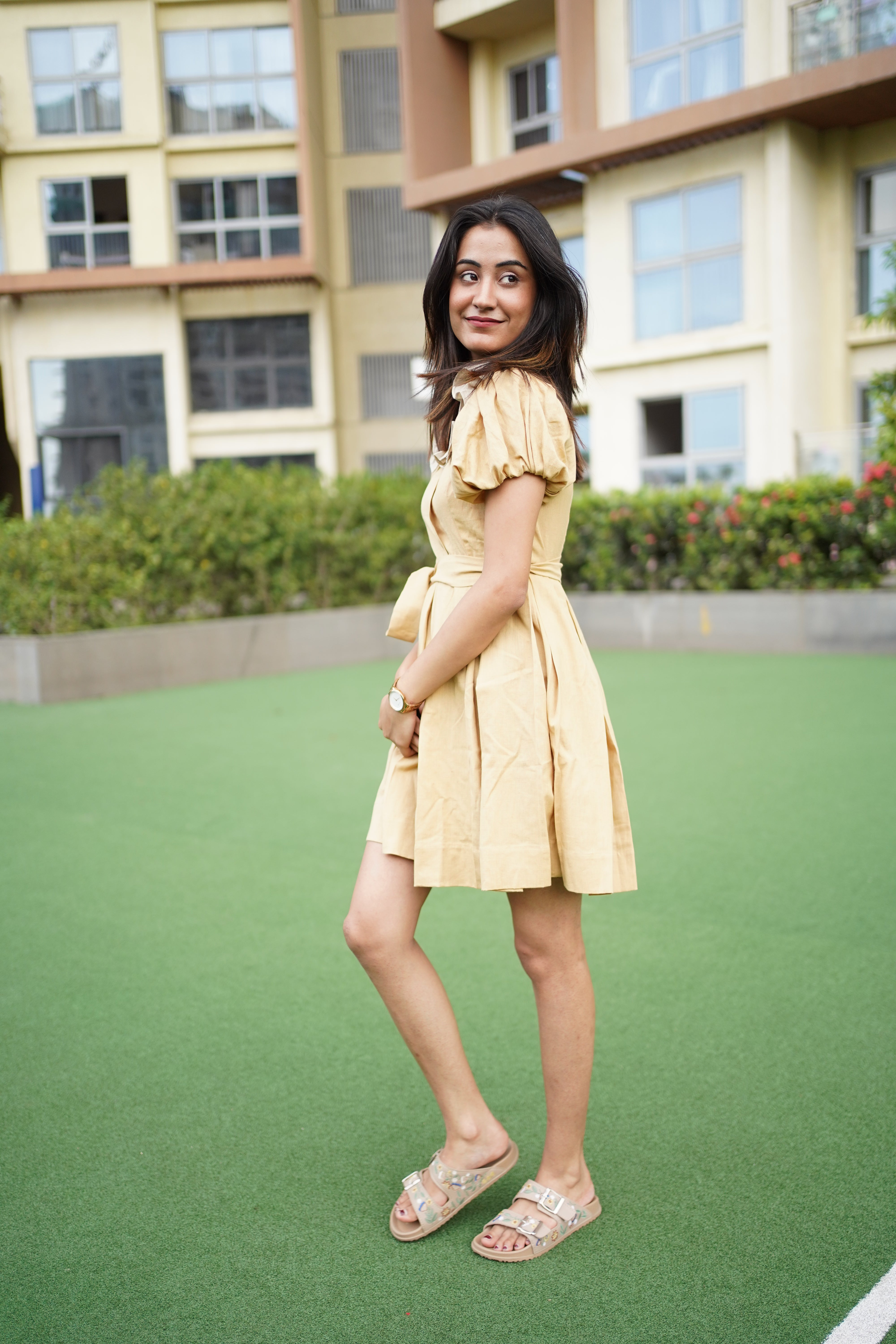 Vintage yellow khadi