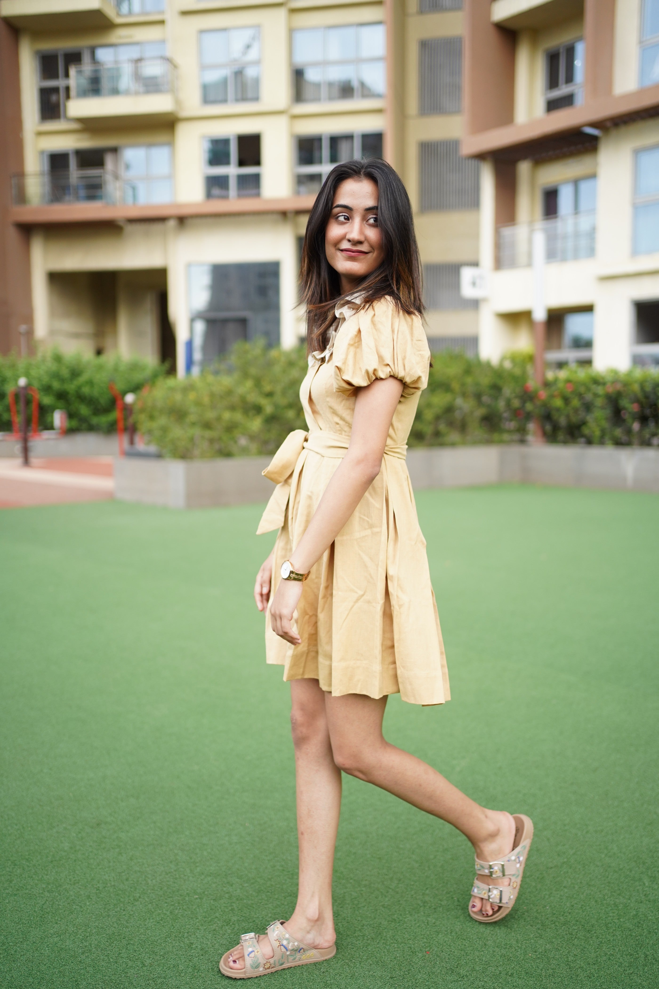 Vintage yellow khadi