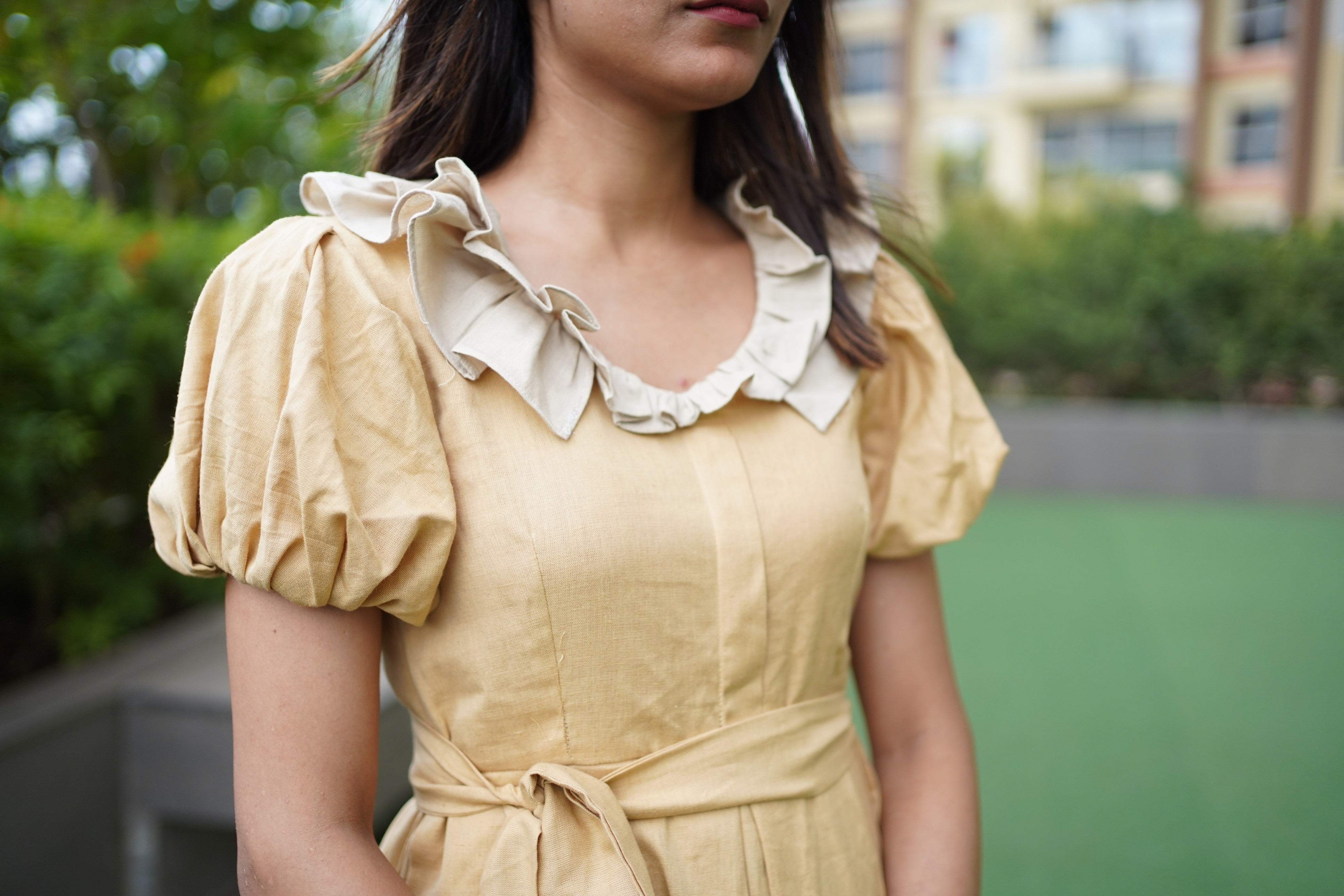 Vintage yellow khadi