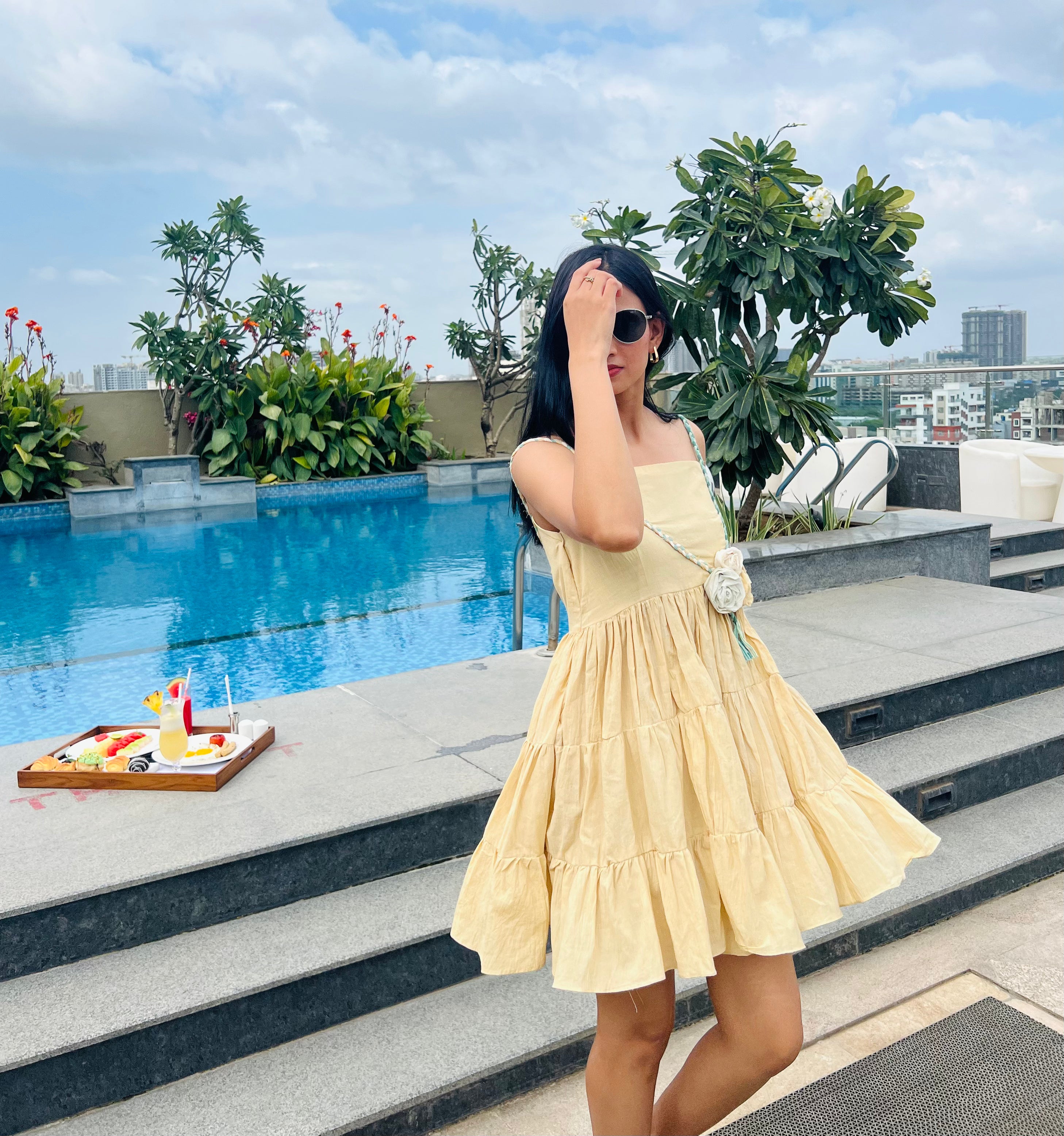 Light yellow with braids