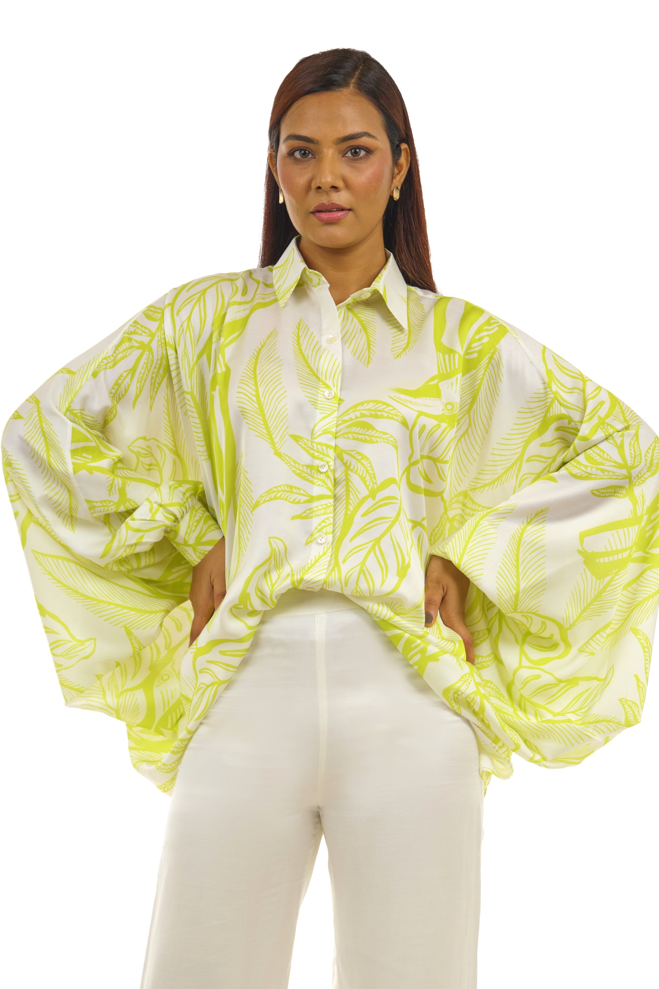 Lime Green loose Shirt for women