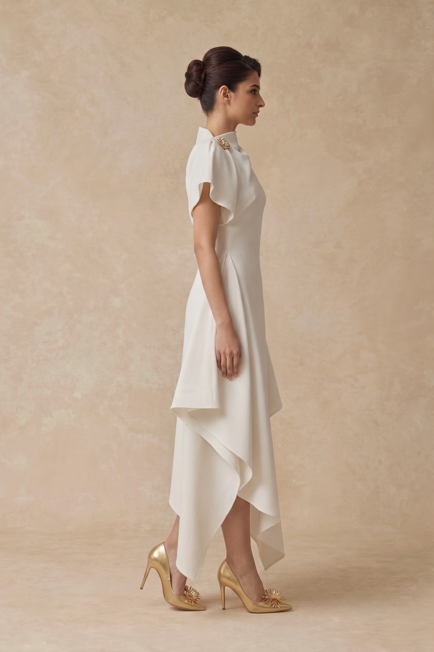 Ivory Muse Asymmetric Dress