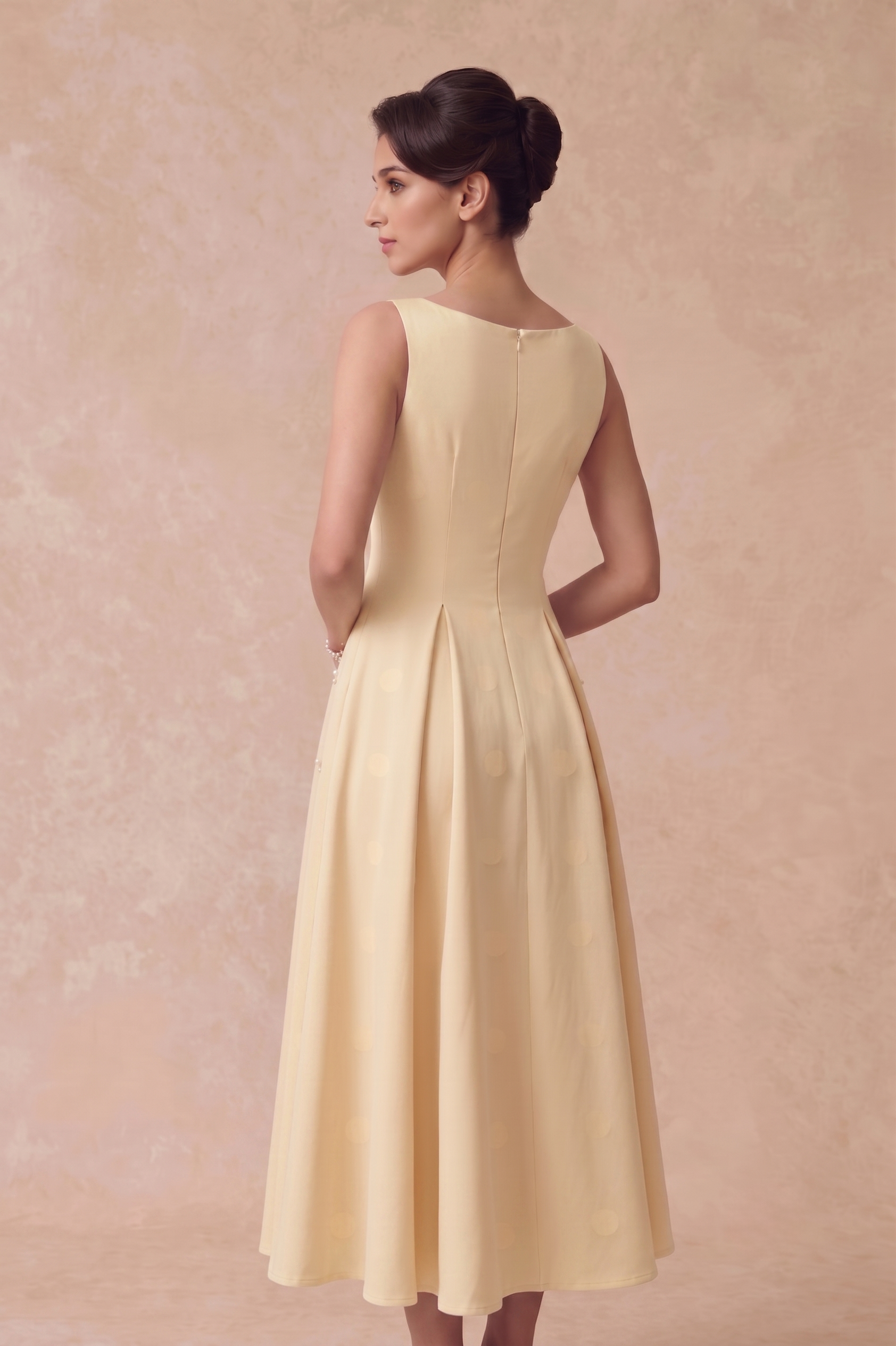 Pearl Blossom Embellished Dress – Baby Yellow