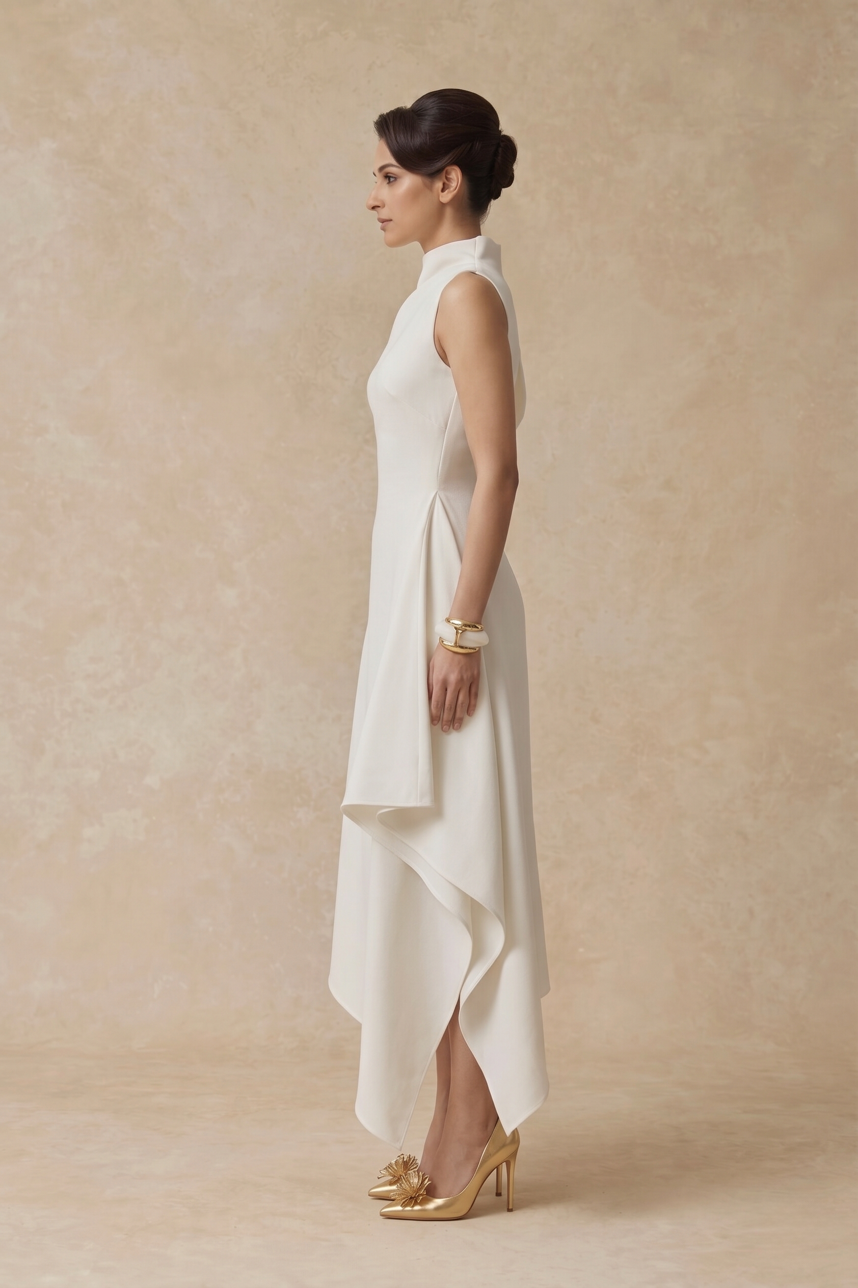 Ivory Muse Asymmetric Dress