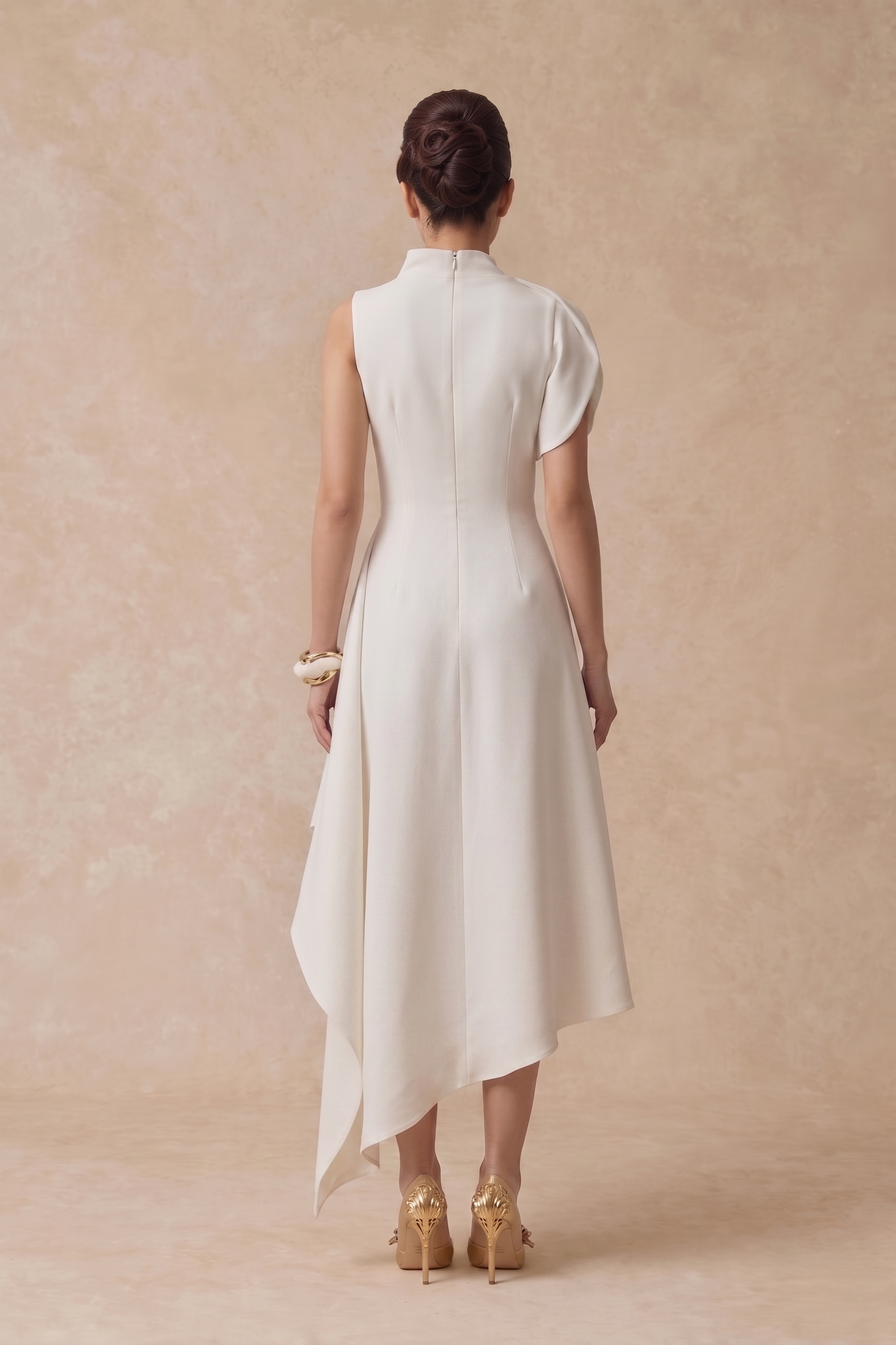 Ivory Muse Asymmetric Dress
