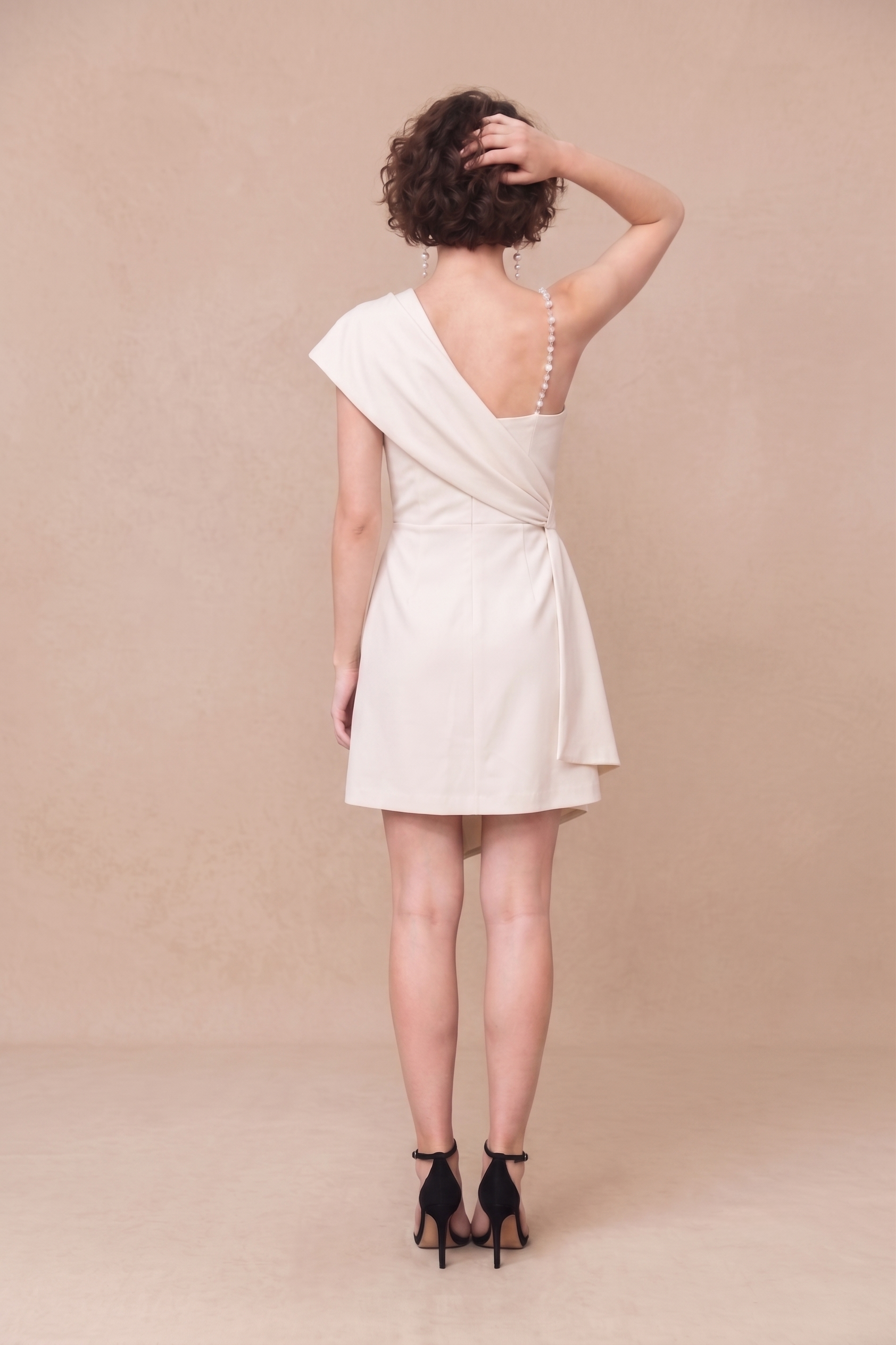 Celeste Draped Mini Dress - Ivory