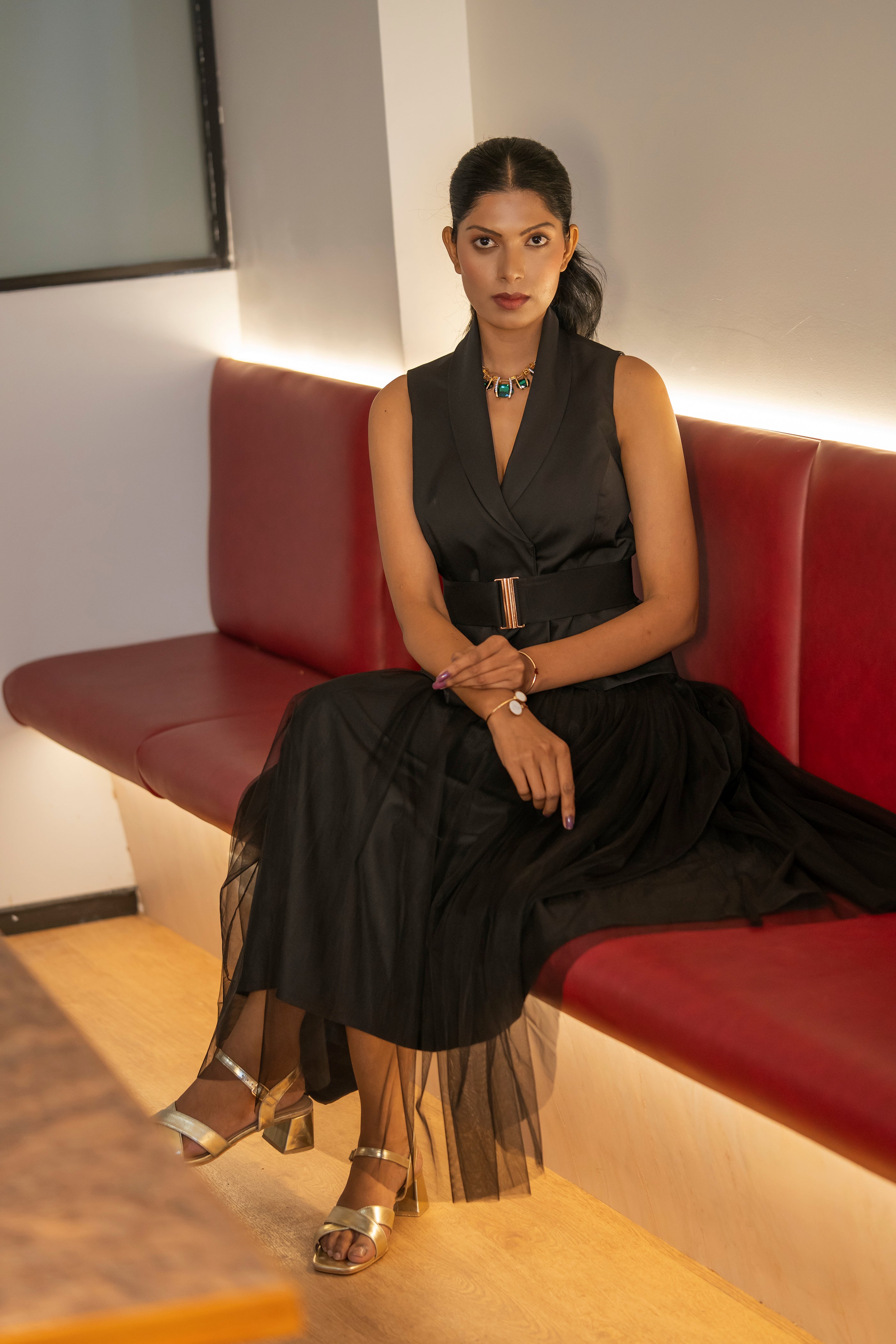 Black On Black Skirt Set - Bold & Classic