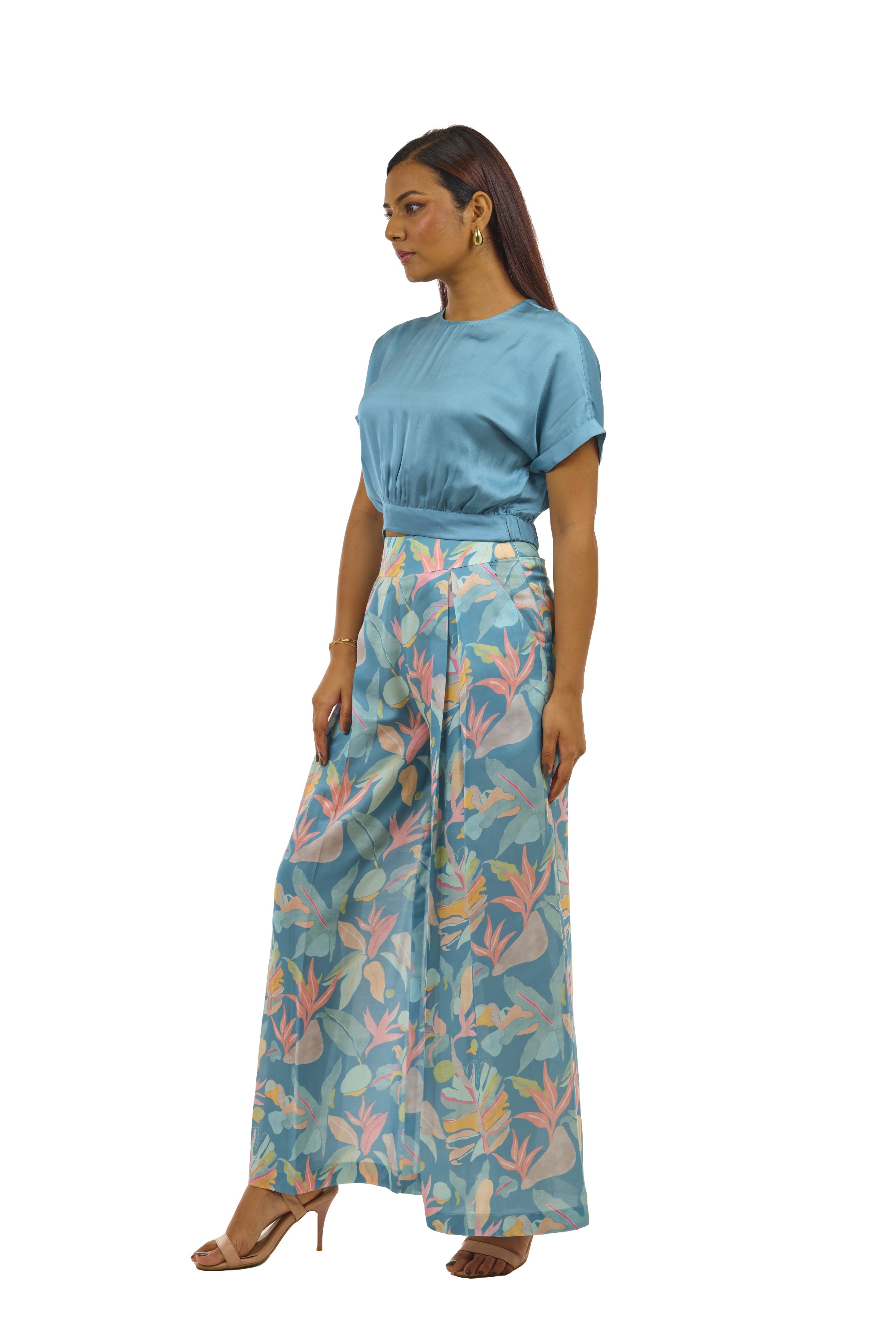 Printed Plazzo co-ord set