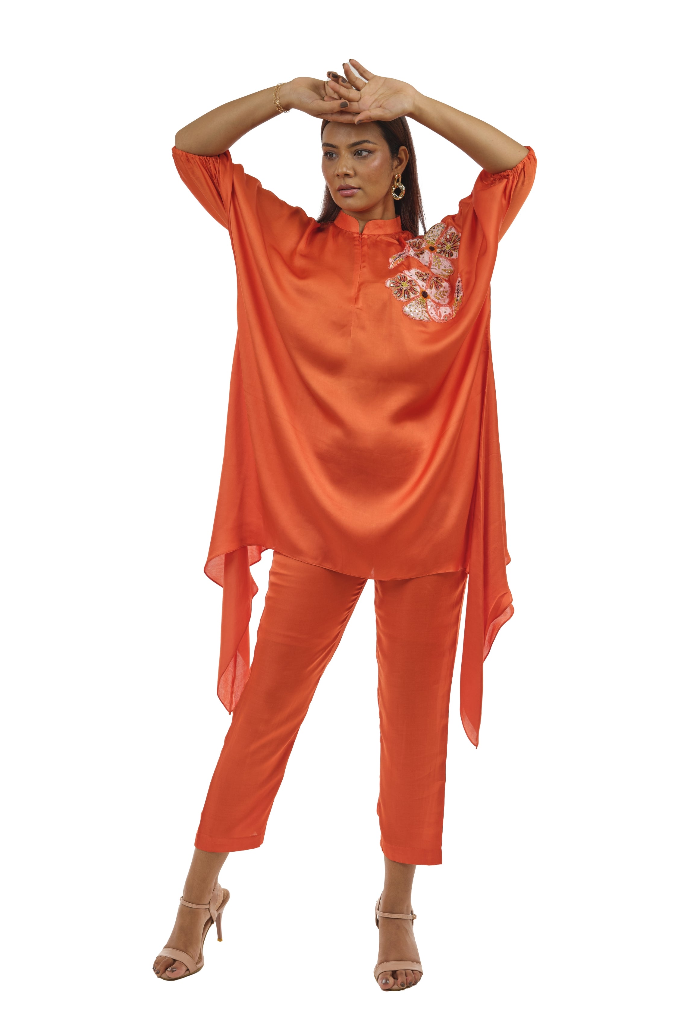 Satin kurta set for women
