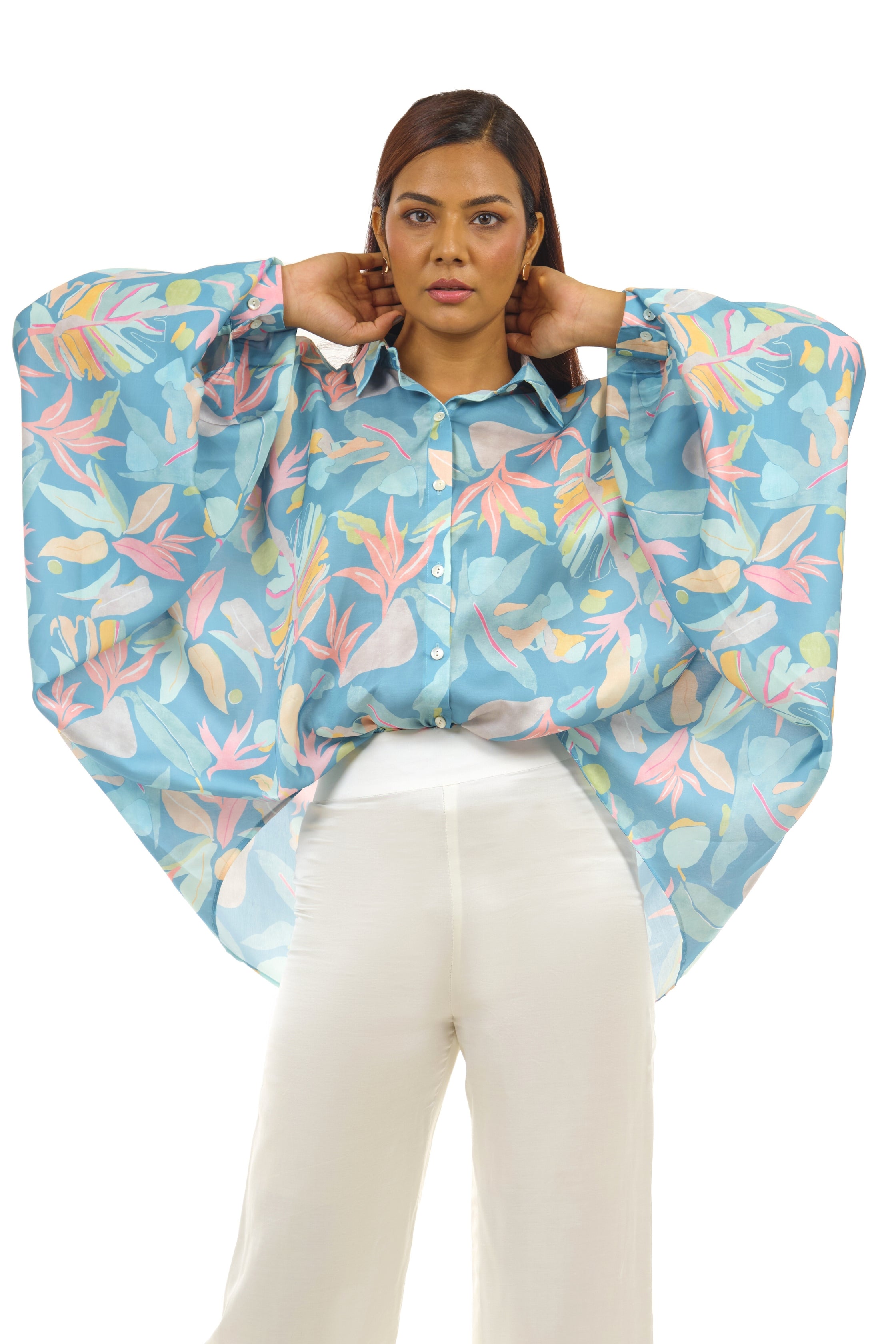 Turquoise blue shirt