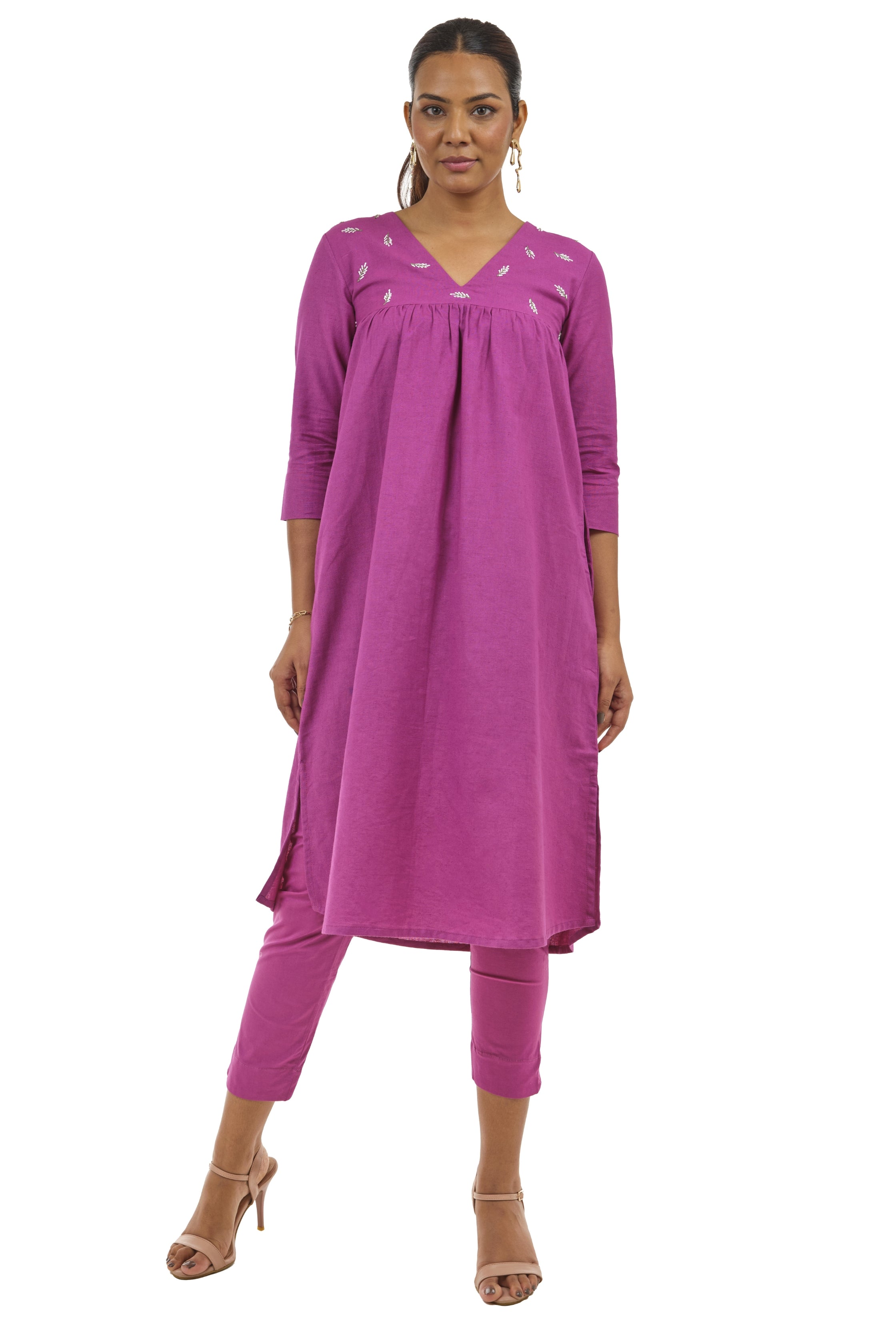 Purple Kurta Set