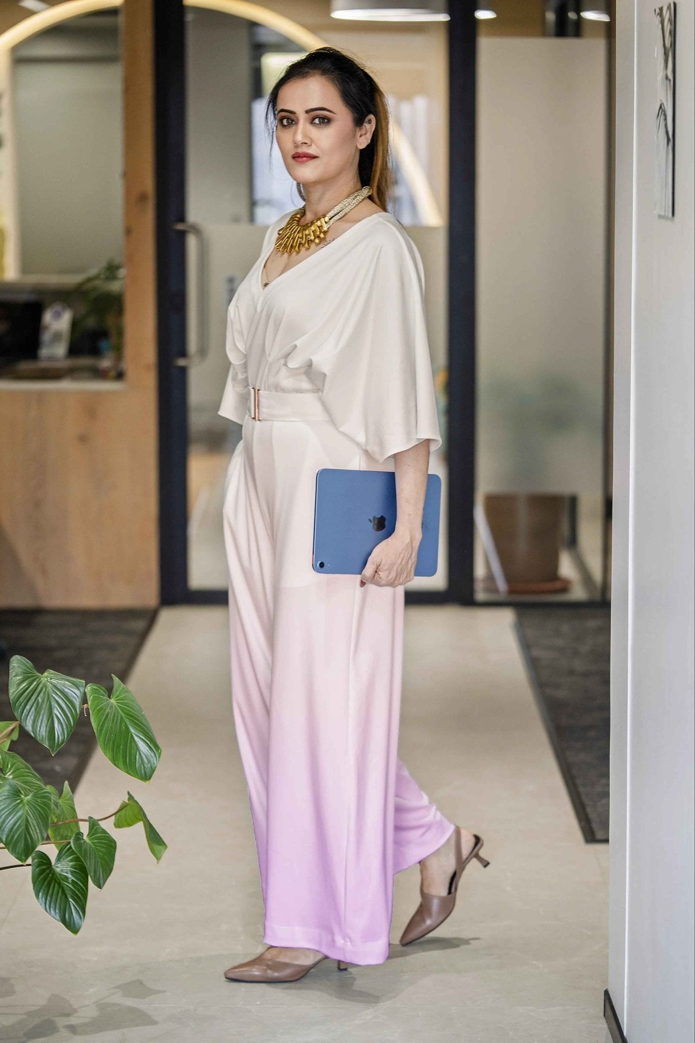 Bloom of Violet : A Dream in Ombré Jumpsuit