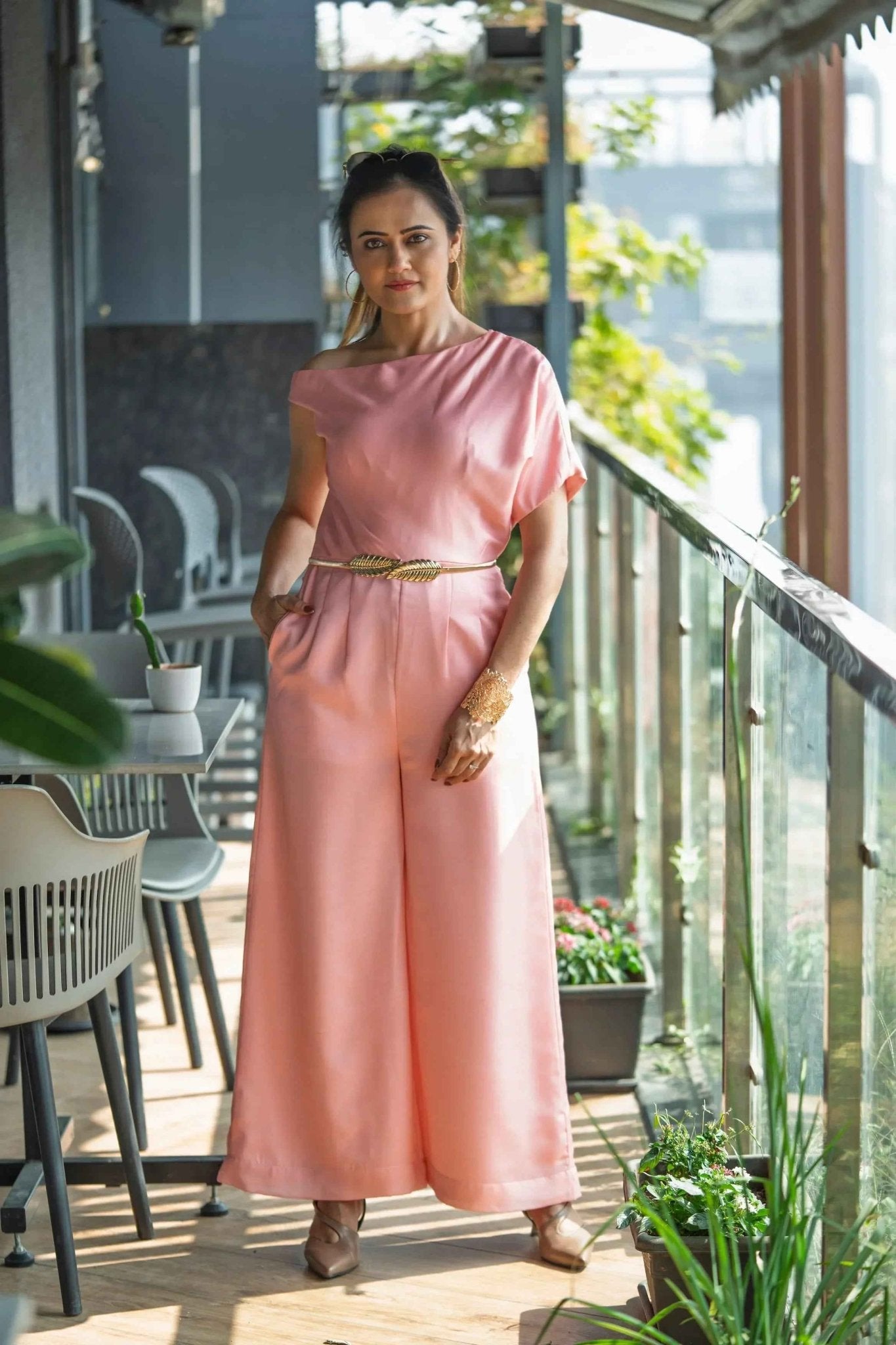 Blush Peach Jumpsuit – Grace Meets Comfort