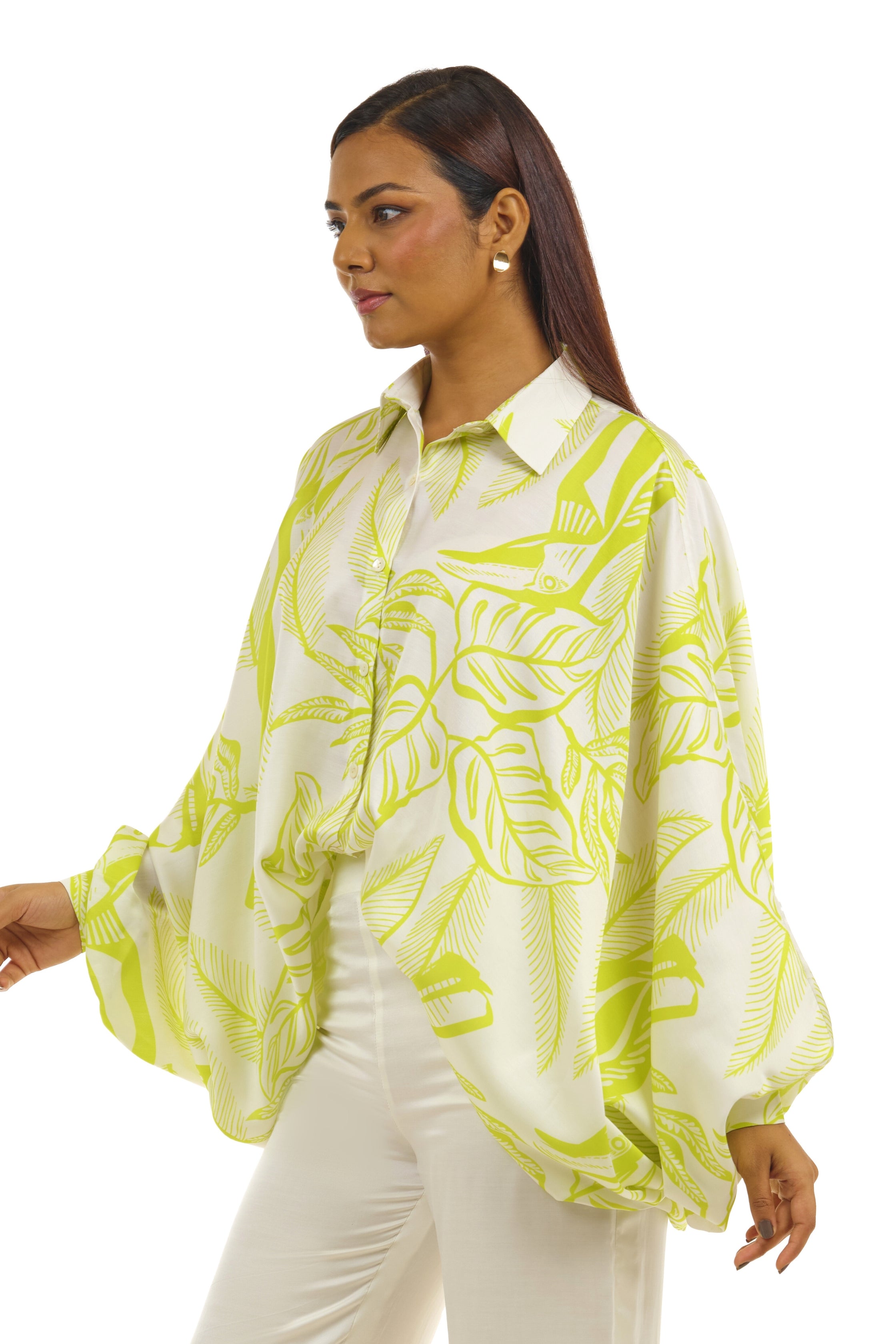 lime green long sleeve shirt