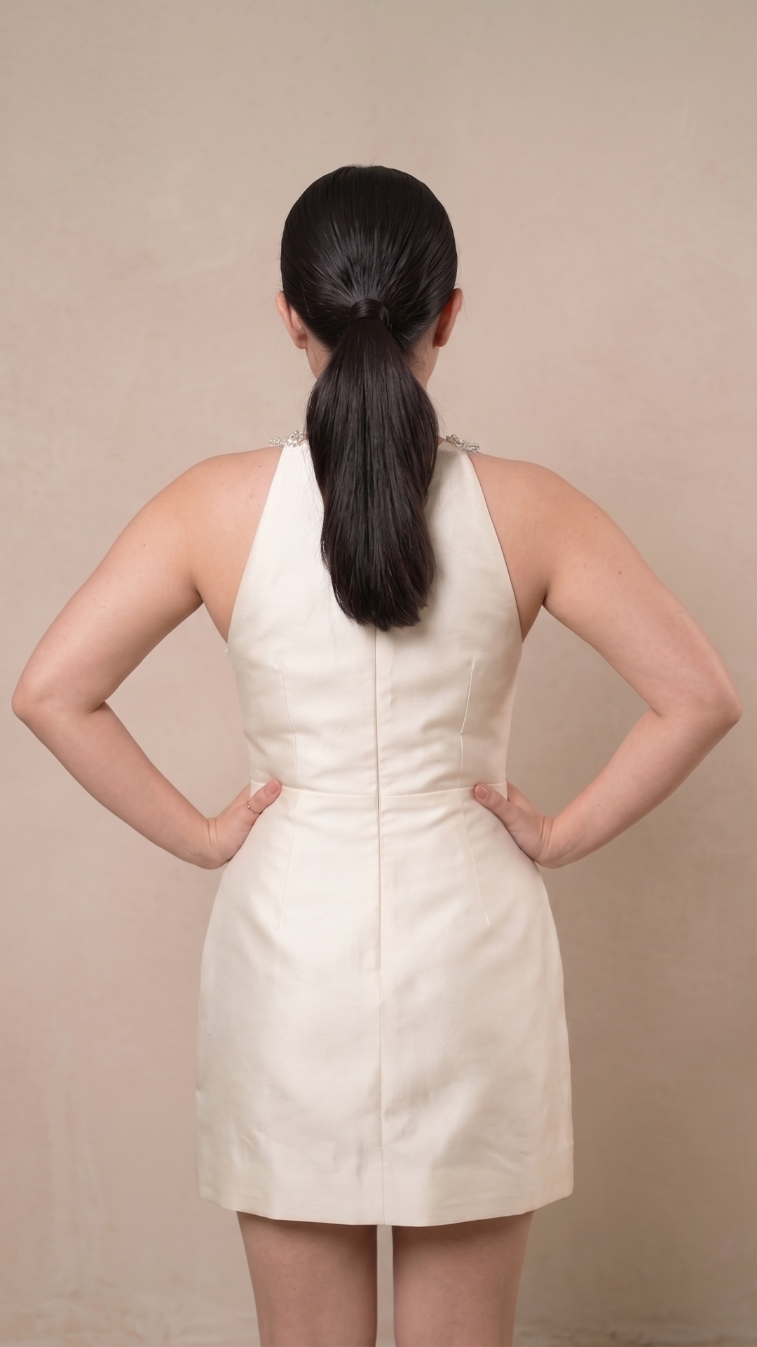 Starlight Embellished Mini Dress - Ivory