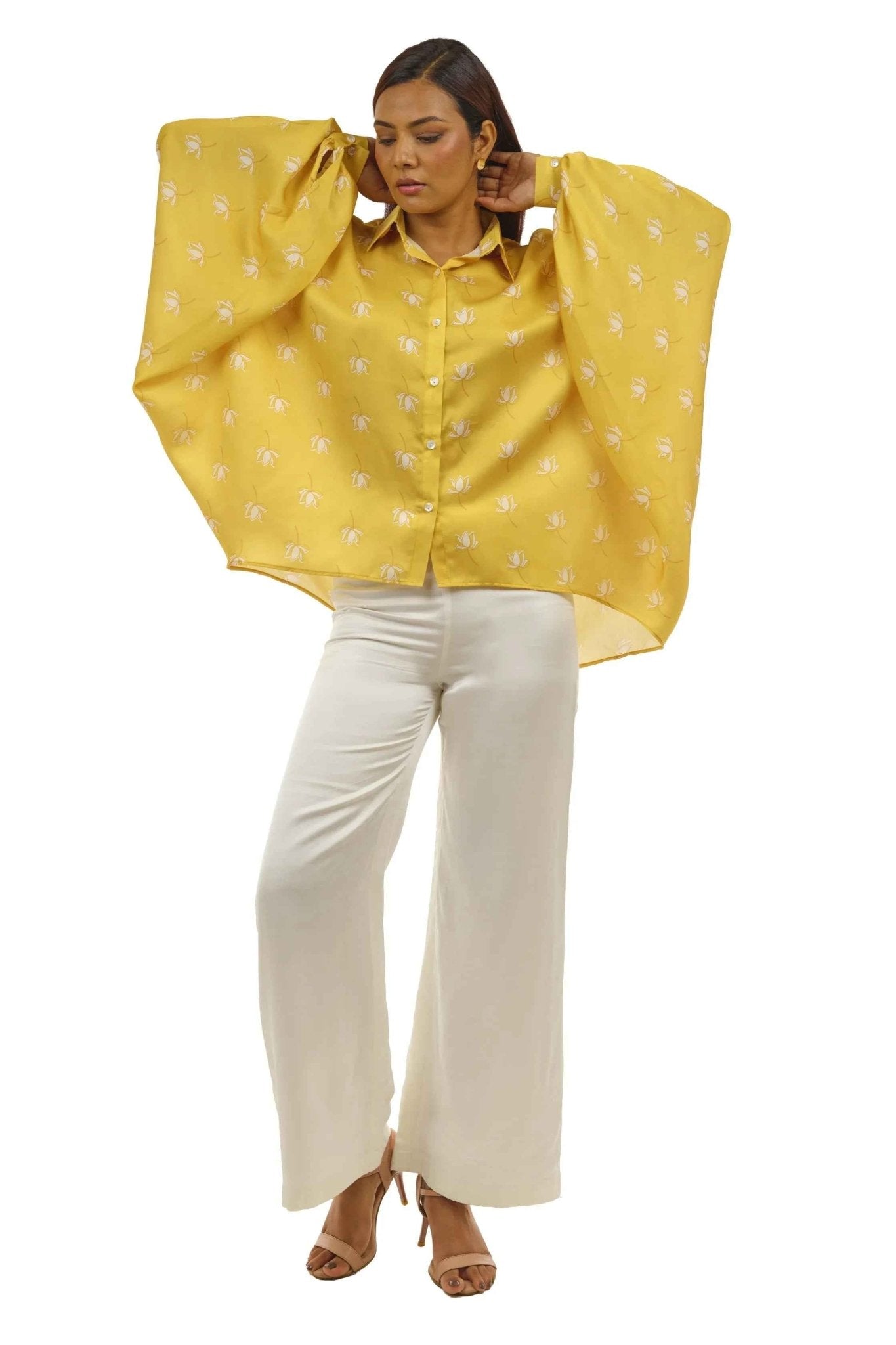 Mango Yellow & White Co - ord Set – Stylish Office Wear & Casual