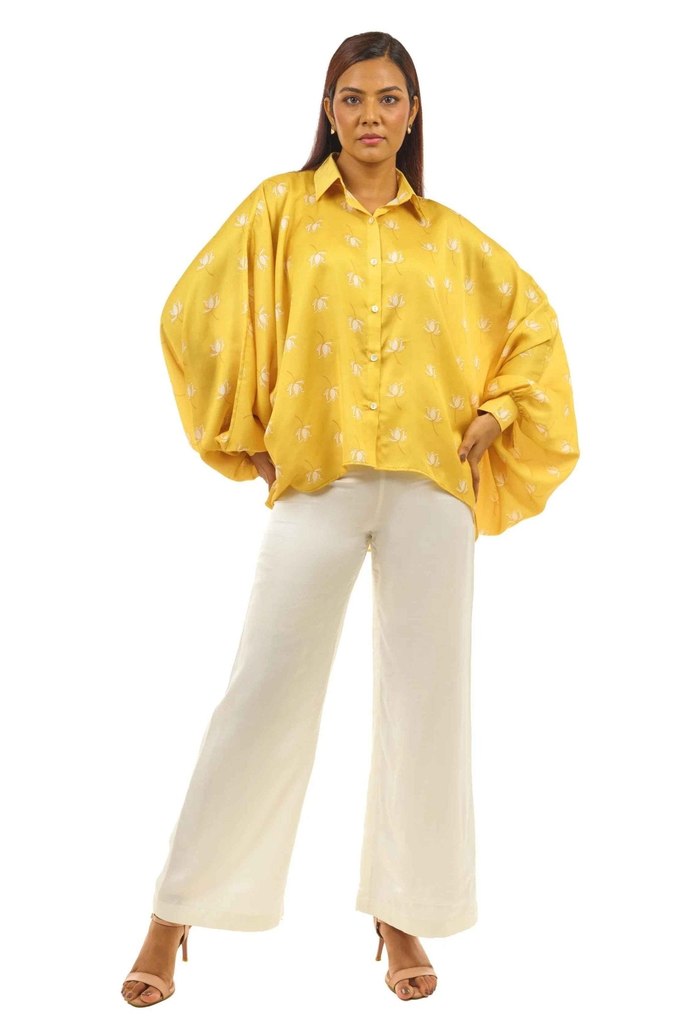 Mango Yellow & White Co - ord Set – Stylish Office Wear & Casual