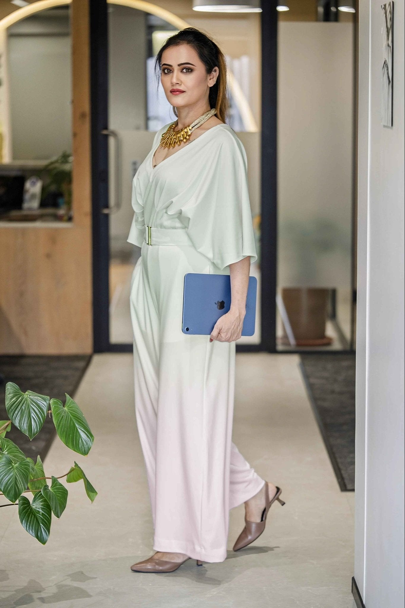 Mint to Blush: A Dream in Ombré Jumpsuit"